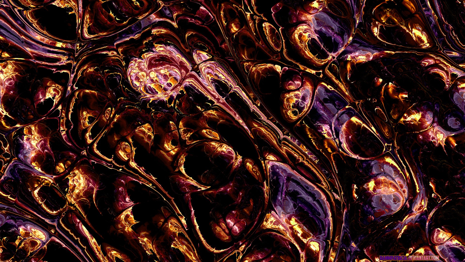 Abstract liquid nightmare with insectoid and Halloween themes HD Wallpaper