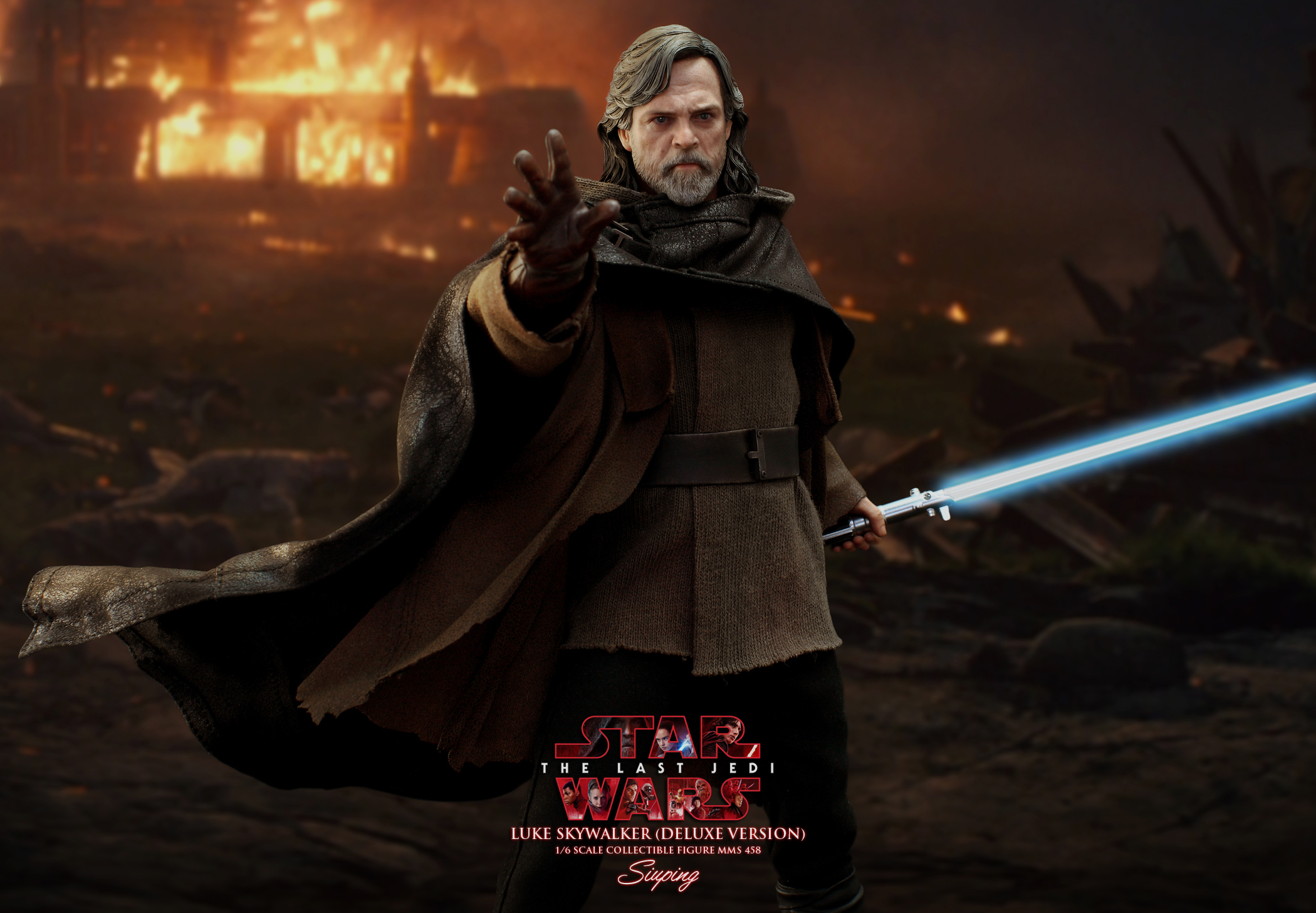 Star Wars The Last Jedi Luke Skywalker Collectible Figure HD Wallpaper