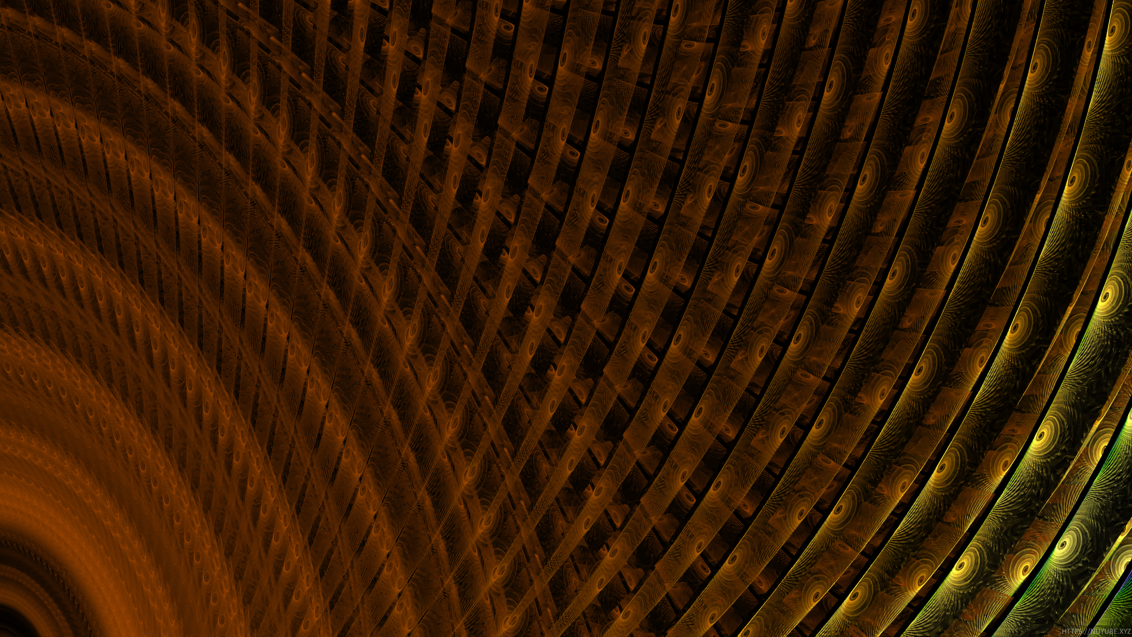 Abstract Orange Fractal Pattern 4K HD Wallpaper
