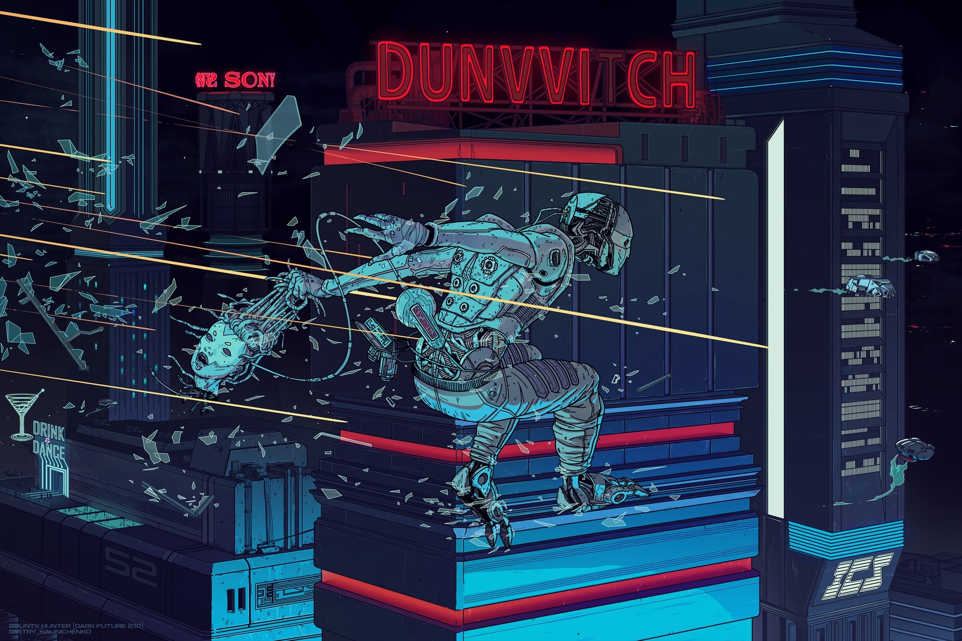 Bounty Hunter from Dark Future 20XX HD Wallpaper