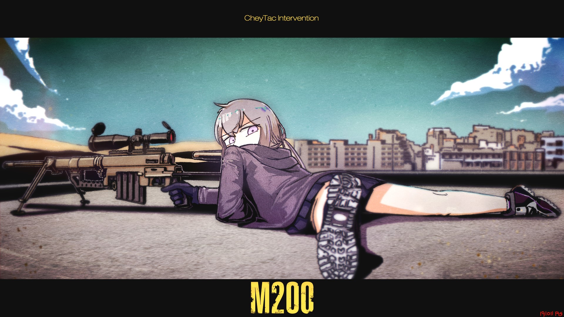 M200 CheyTac Intervention Anime Artwork HD Wallpaper