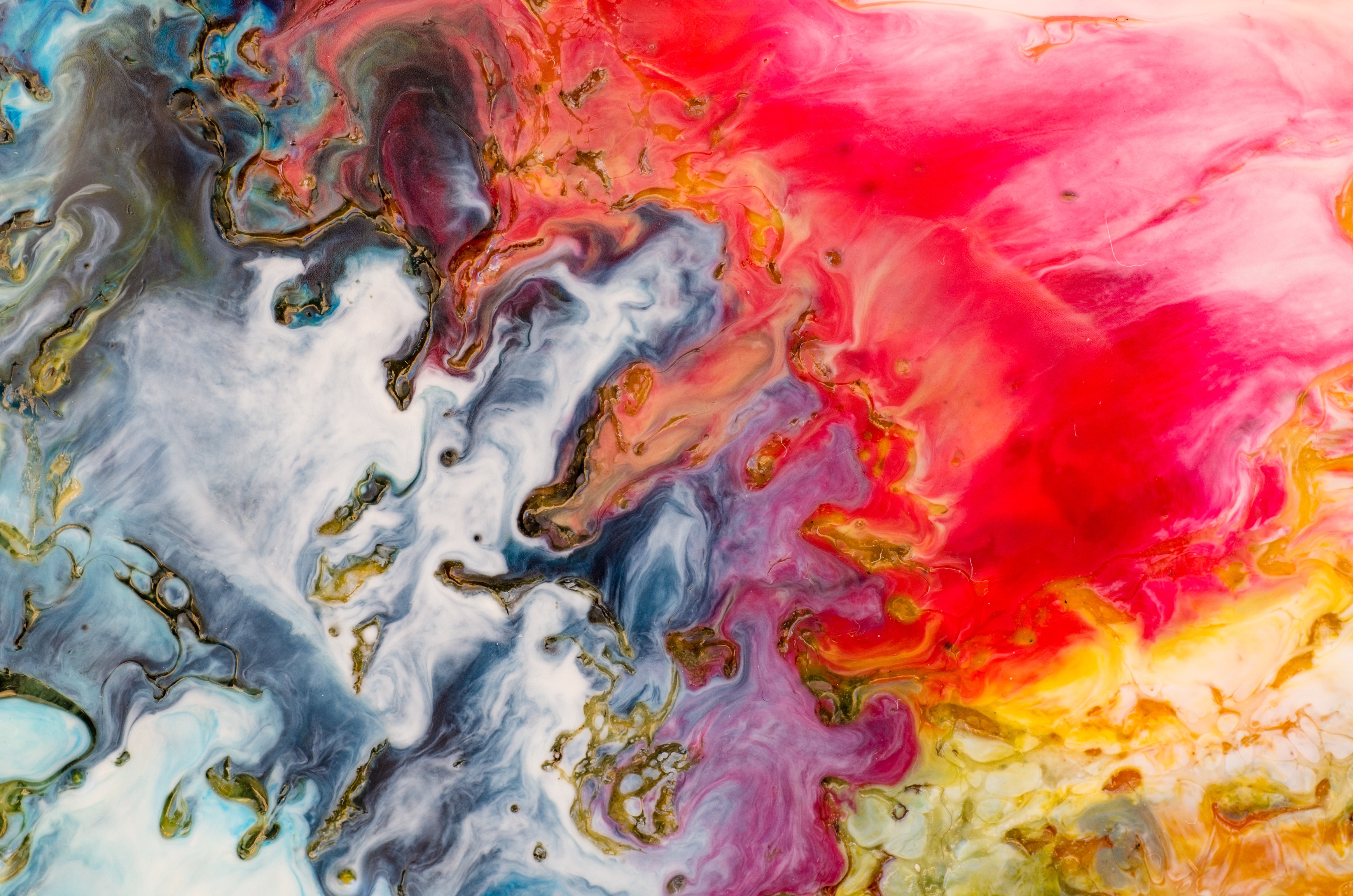 Abstract Paint 4K with Red Hues HD Wallpaper