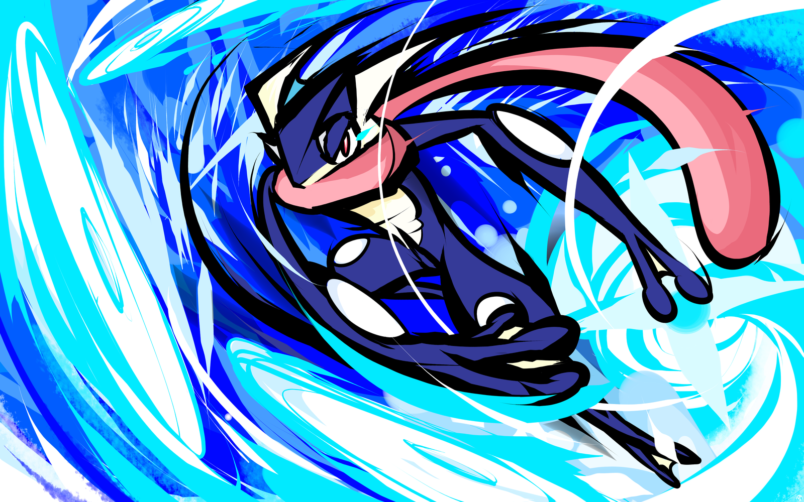 Greninja from Pokémon in motion HD Wallpaper