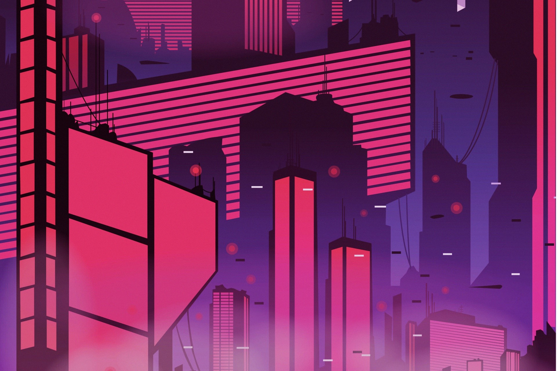 Futuristic cyberpunk cityscape artwork HD Wallpaper