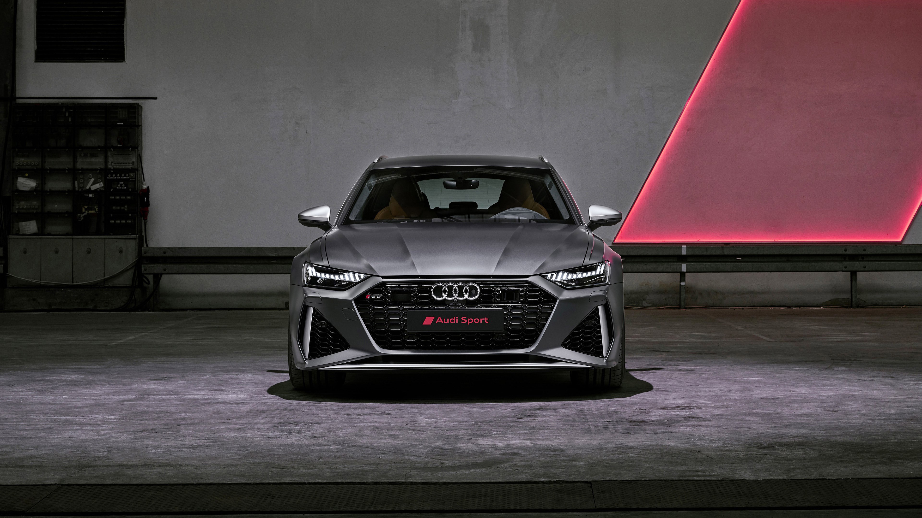 4K Gray Audi RS6 Sport Car HD Wallpaper