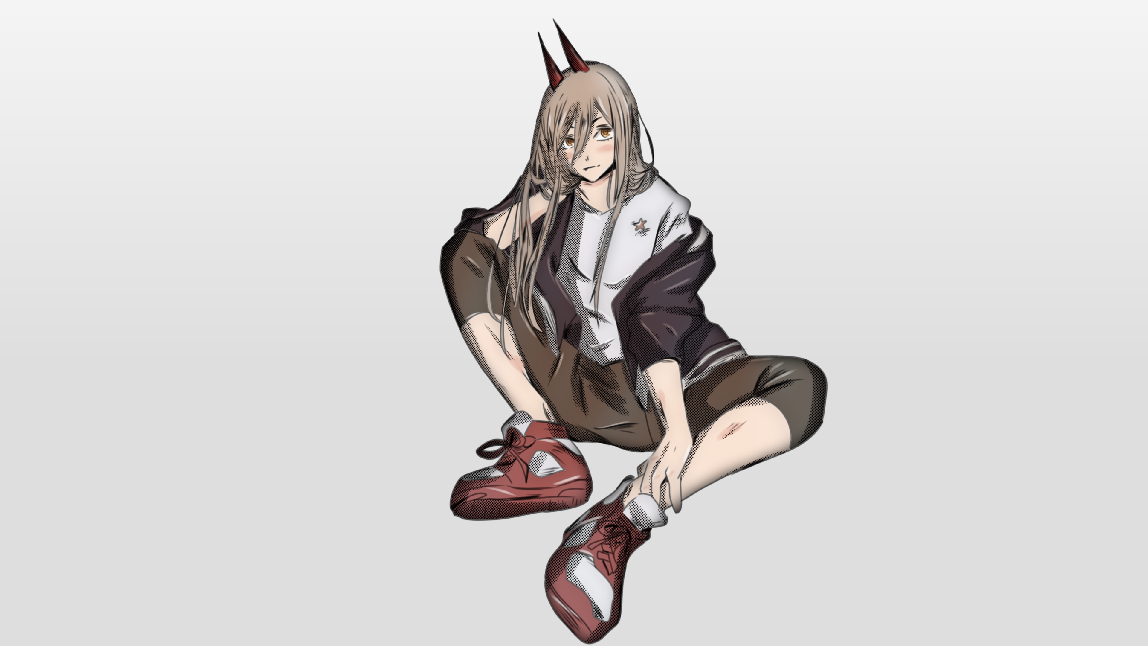 Power from Chainsaw Man sitting HD Wallpaper