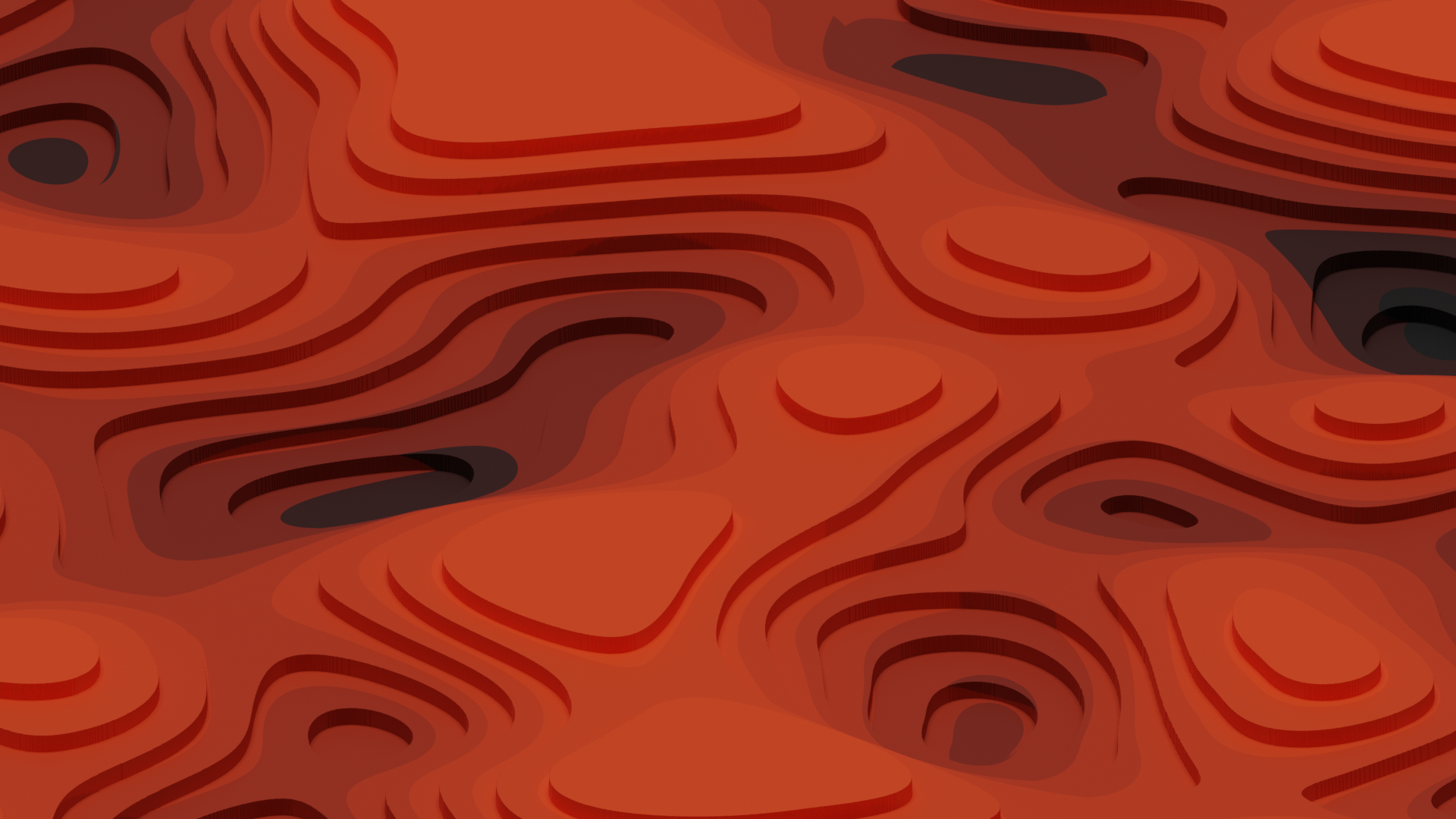 Topographic map of a strange desert landscape HD Wallpaper