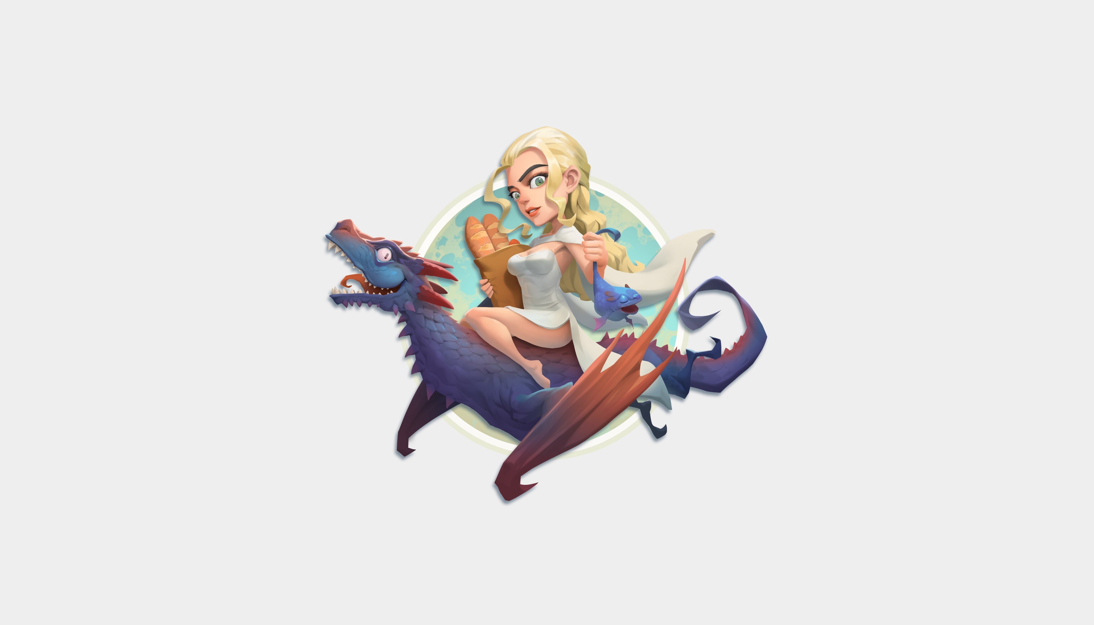 Daenerys Targaryen riding a dragon HD Wallpaper