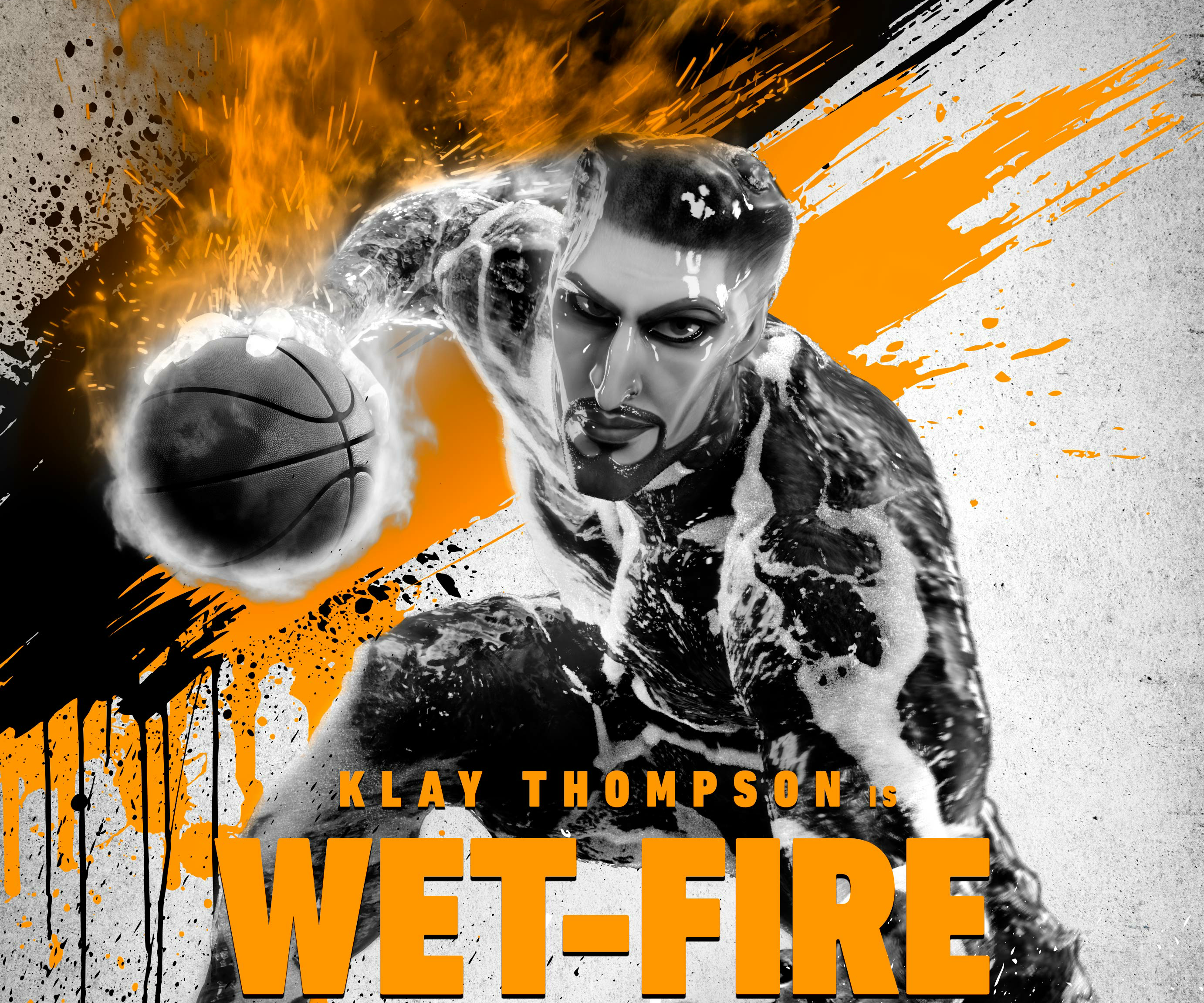 Klay Thompson is Wet-Fire HD Wallpaper