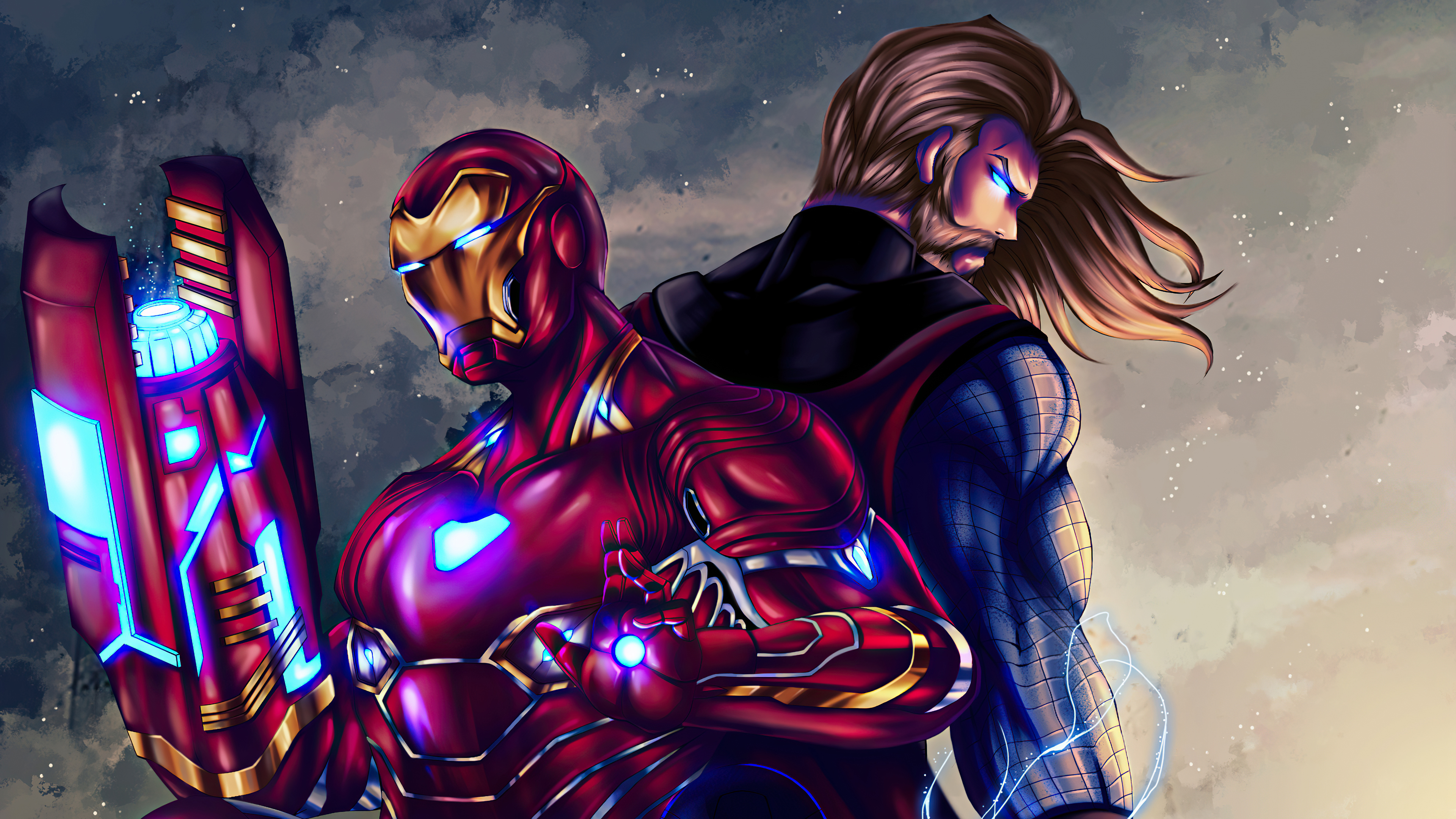 Thor and Iron Man 4K HD Wallpaper