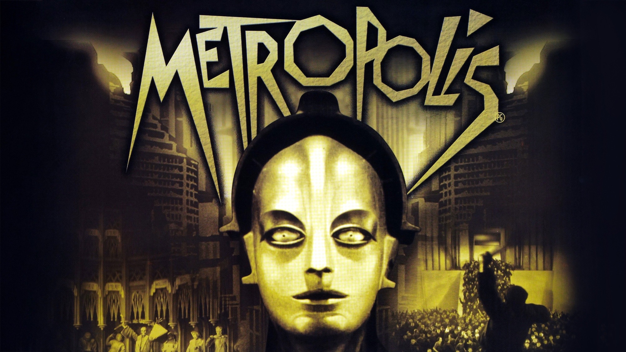 Metropolis Robot and Cityscape HD Wallpaper