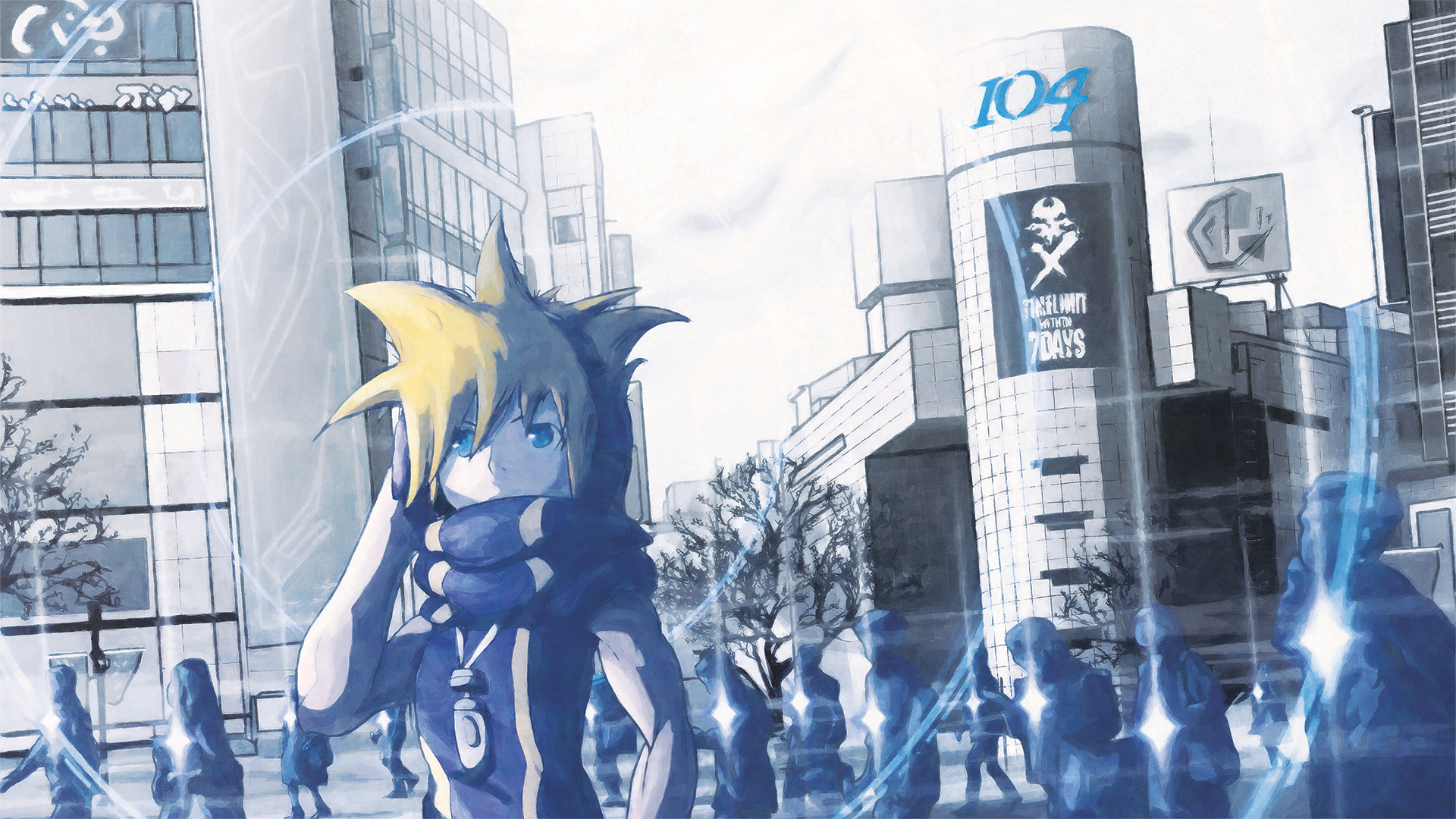 Neku Sakuraba in Shibuya from The World Ends With You HD Wallpaper