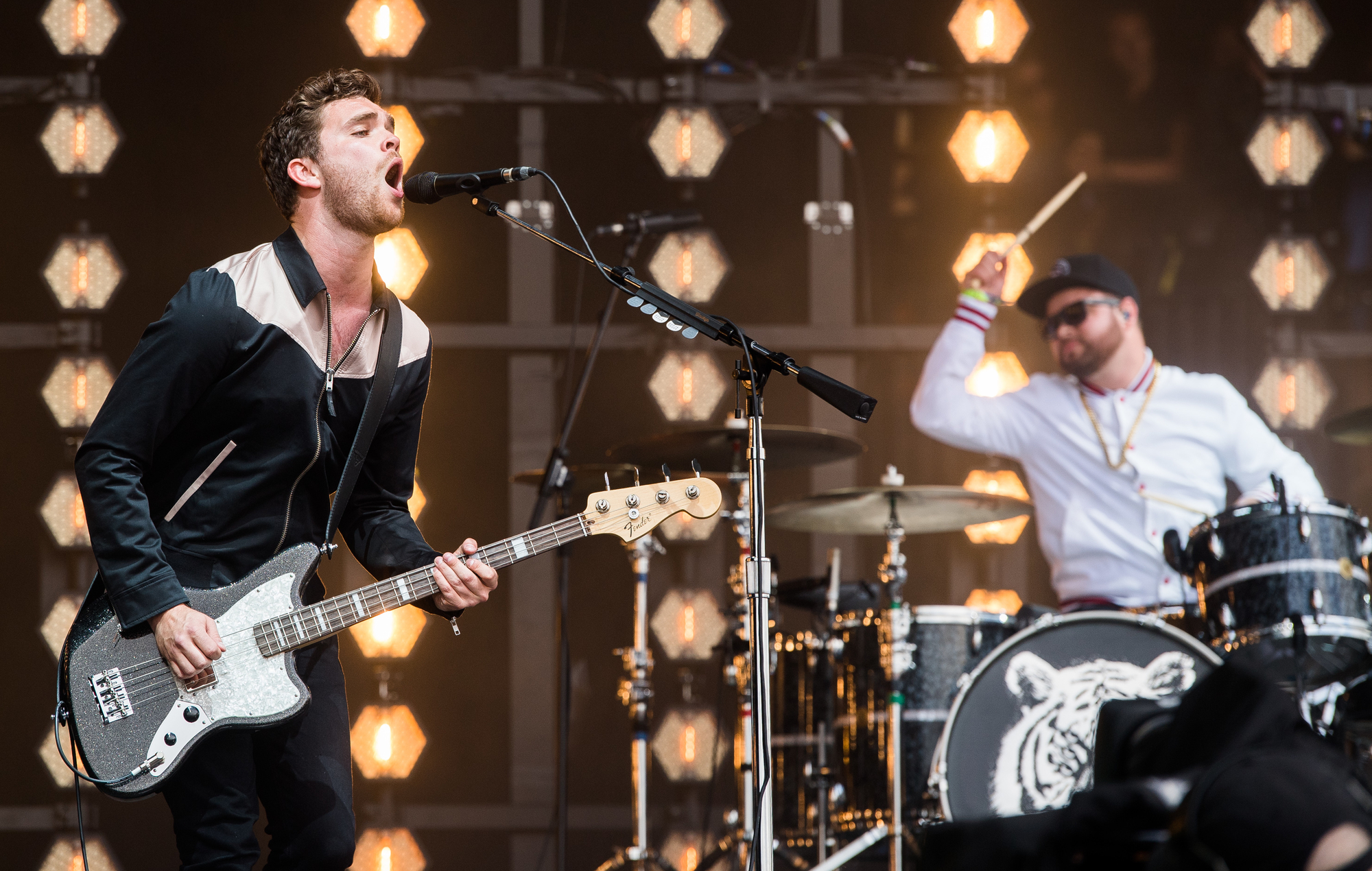 Royal Blood band members performing on stage HD Wallpaper