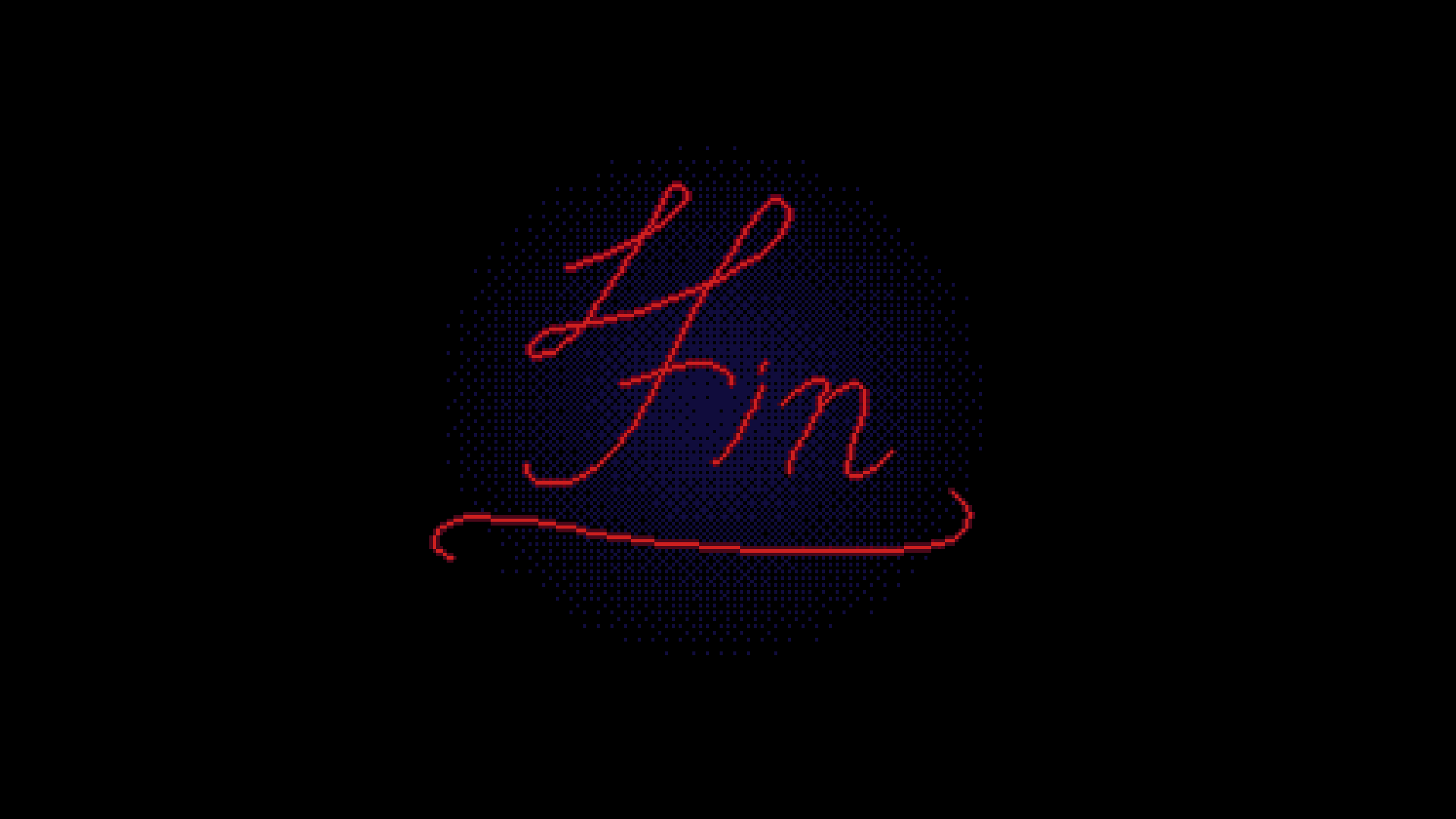 Fin written in red cursive script HD Wallpaper