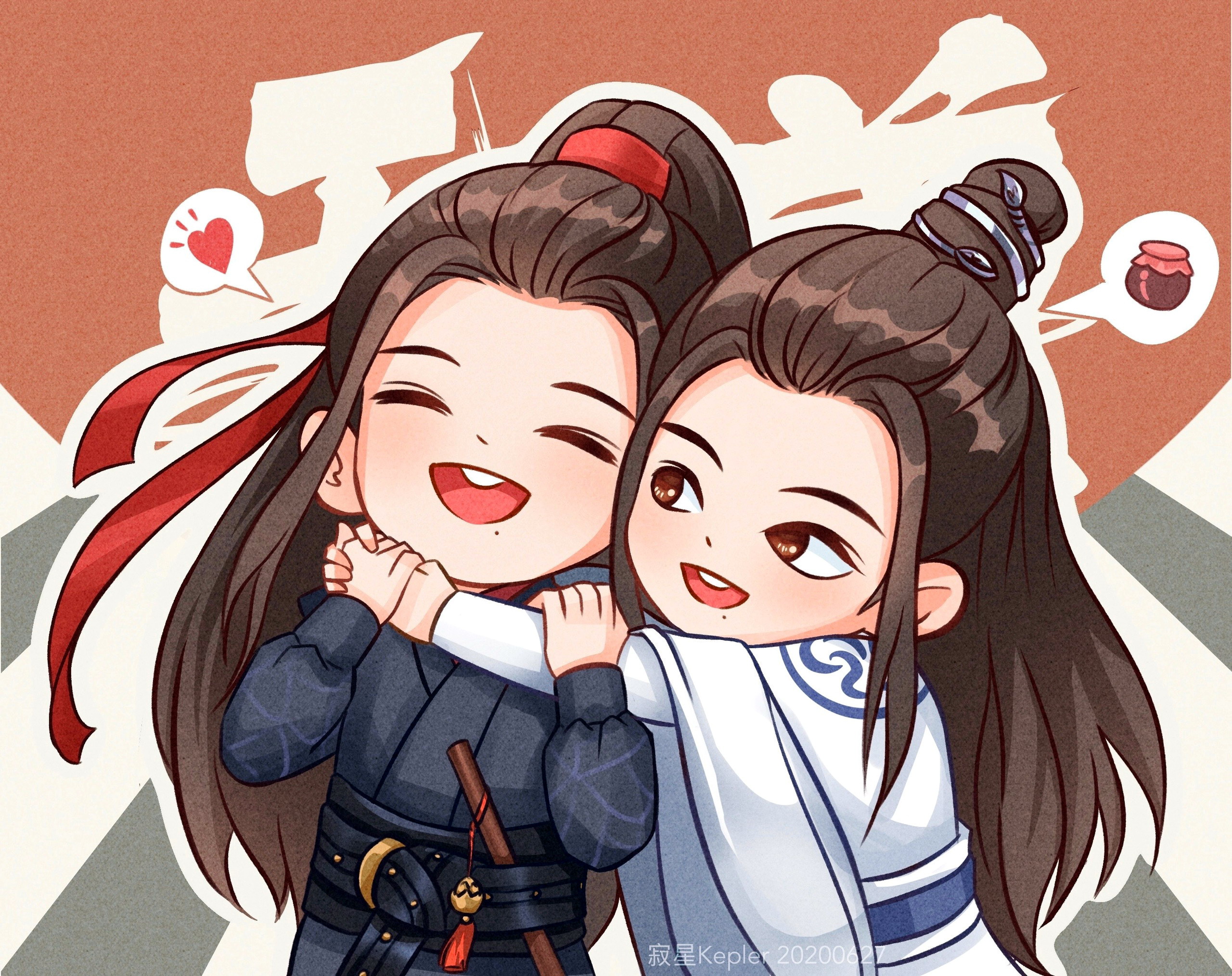Wei Wuxian and Lan Wangji from The Untamed HD Wallpaper