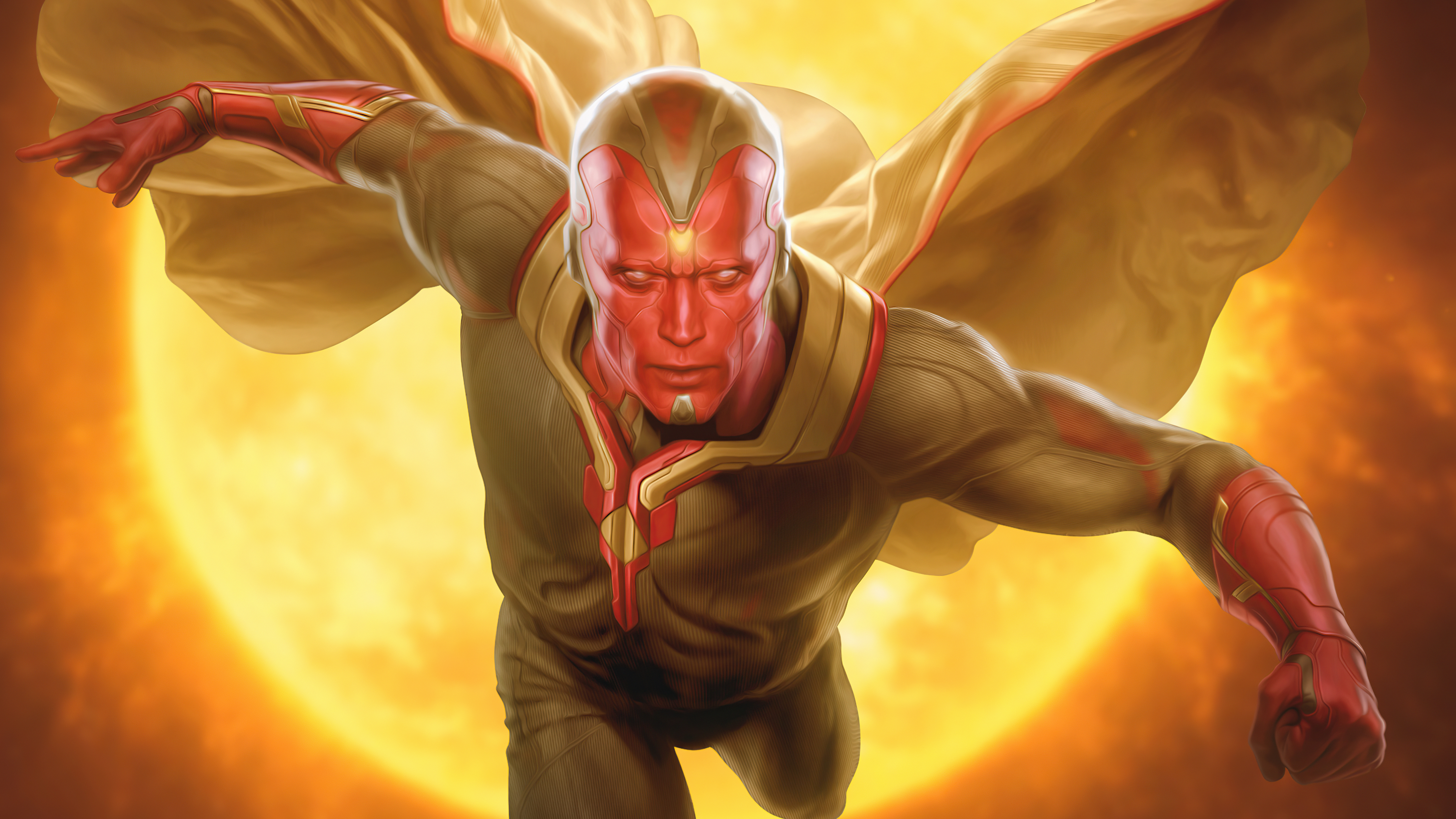 Vision flying in front of the sun HD Wallpaper