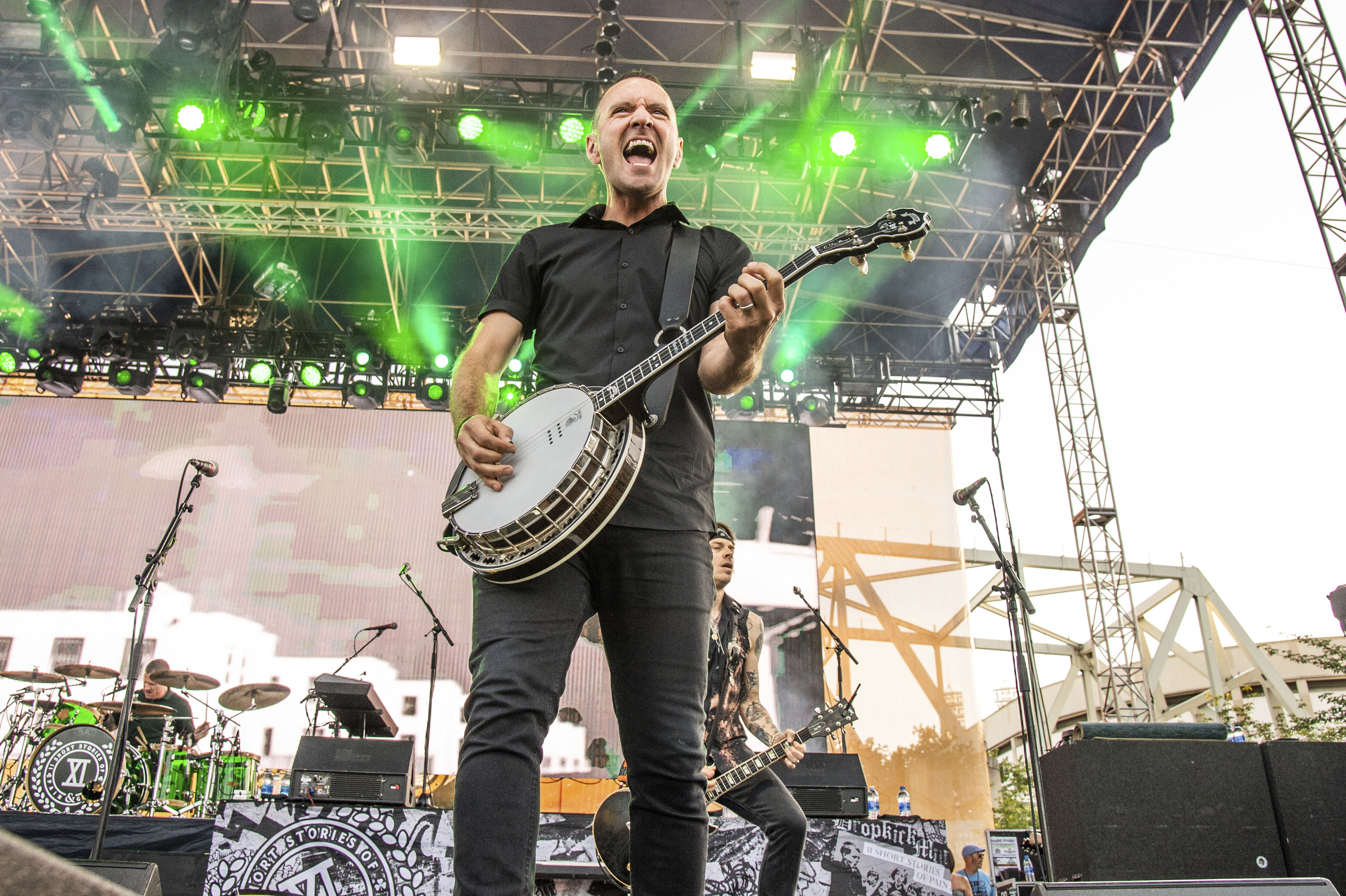 Dropkick Murphys band performing live with banjo HD Wallpaper