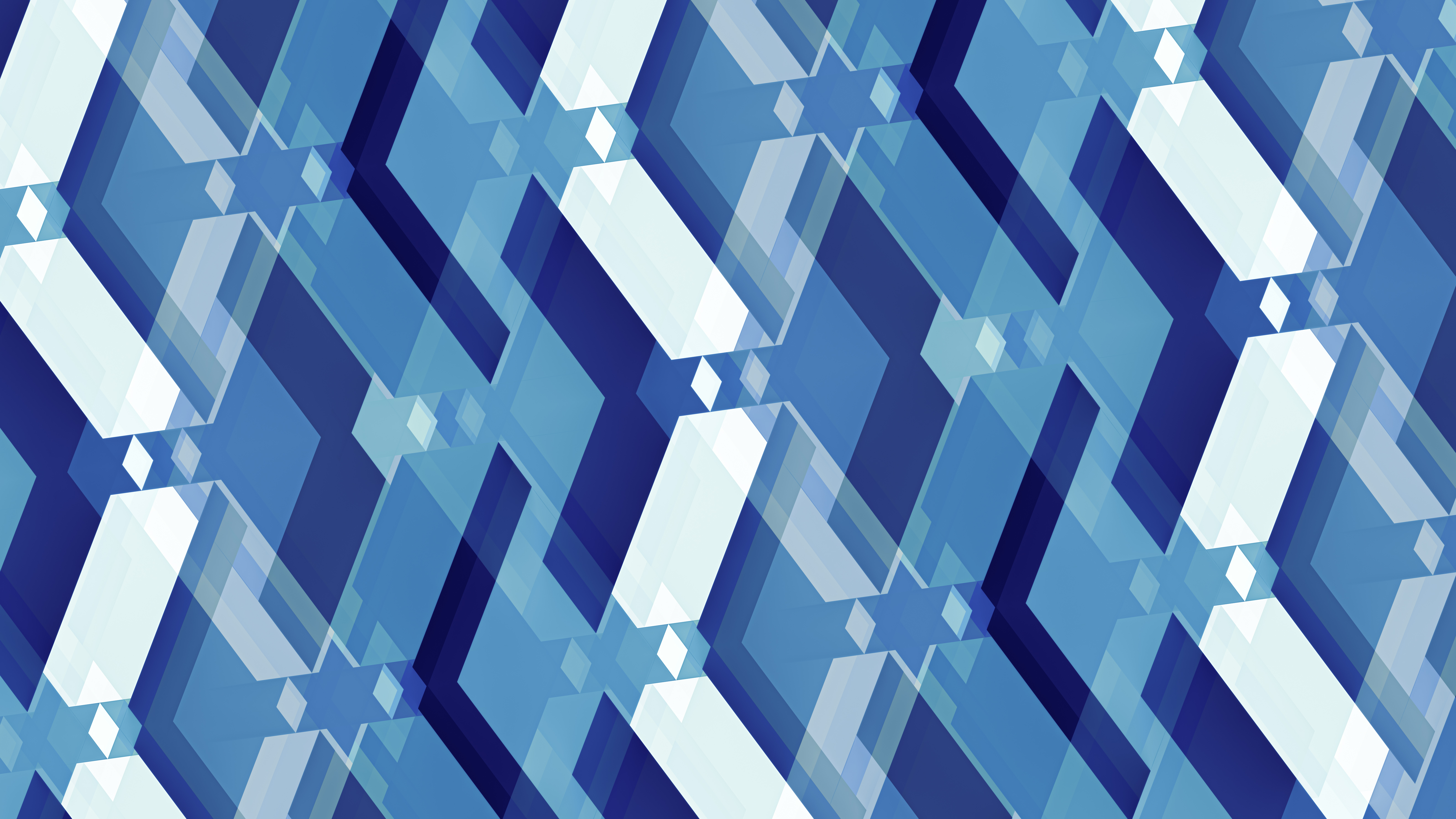 Abstract Blue Geometric Pattern 4K HD Wallpaper