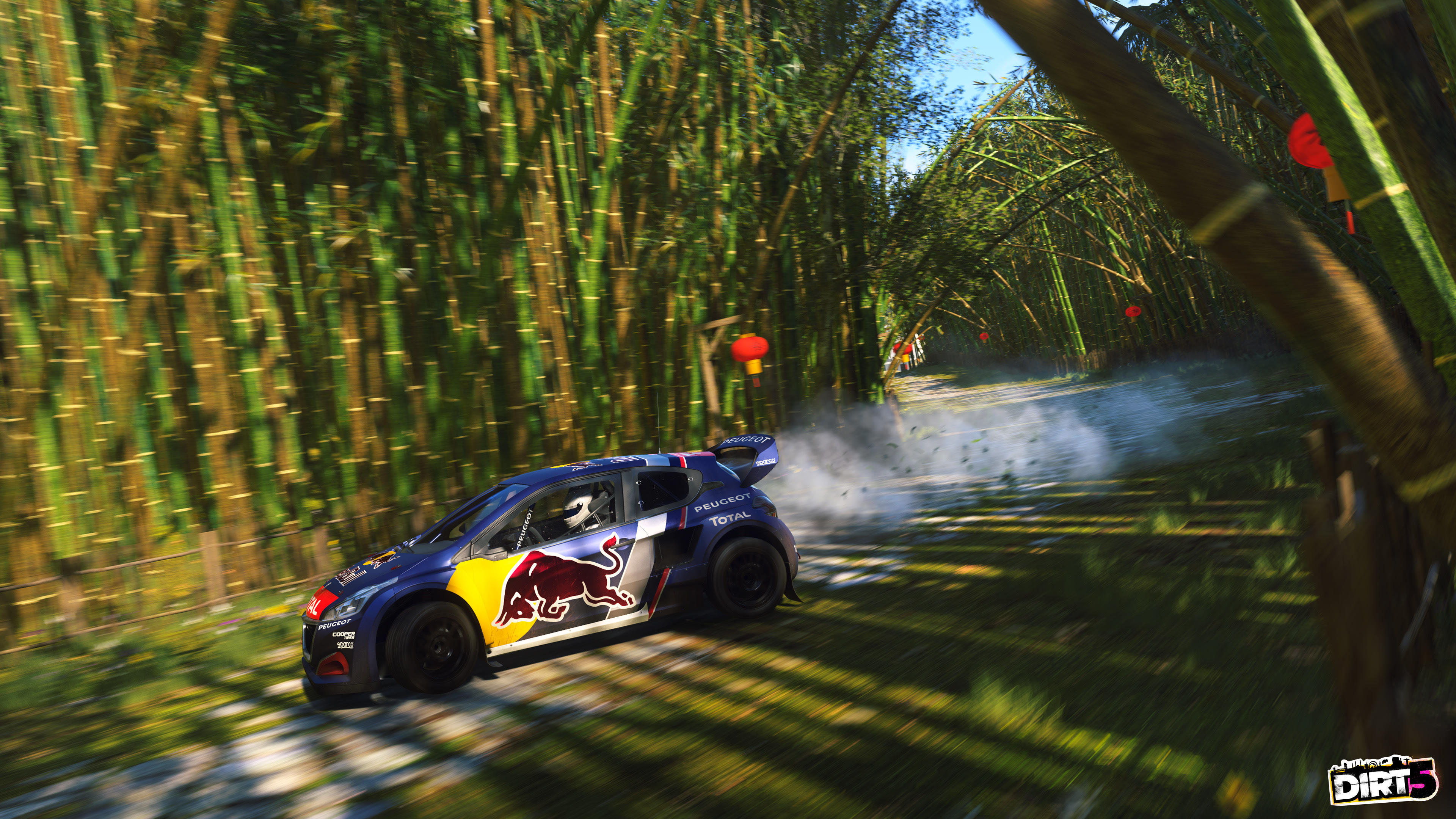 DiRT 5 4K Rally Car in Bamboo Forest HD Wallpaper