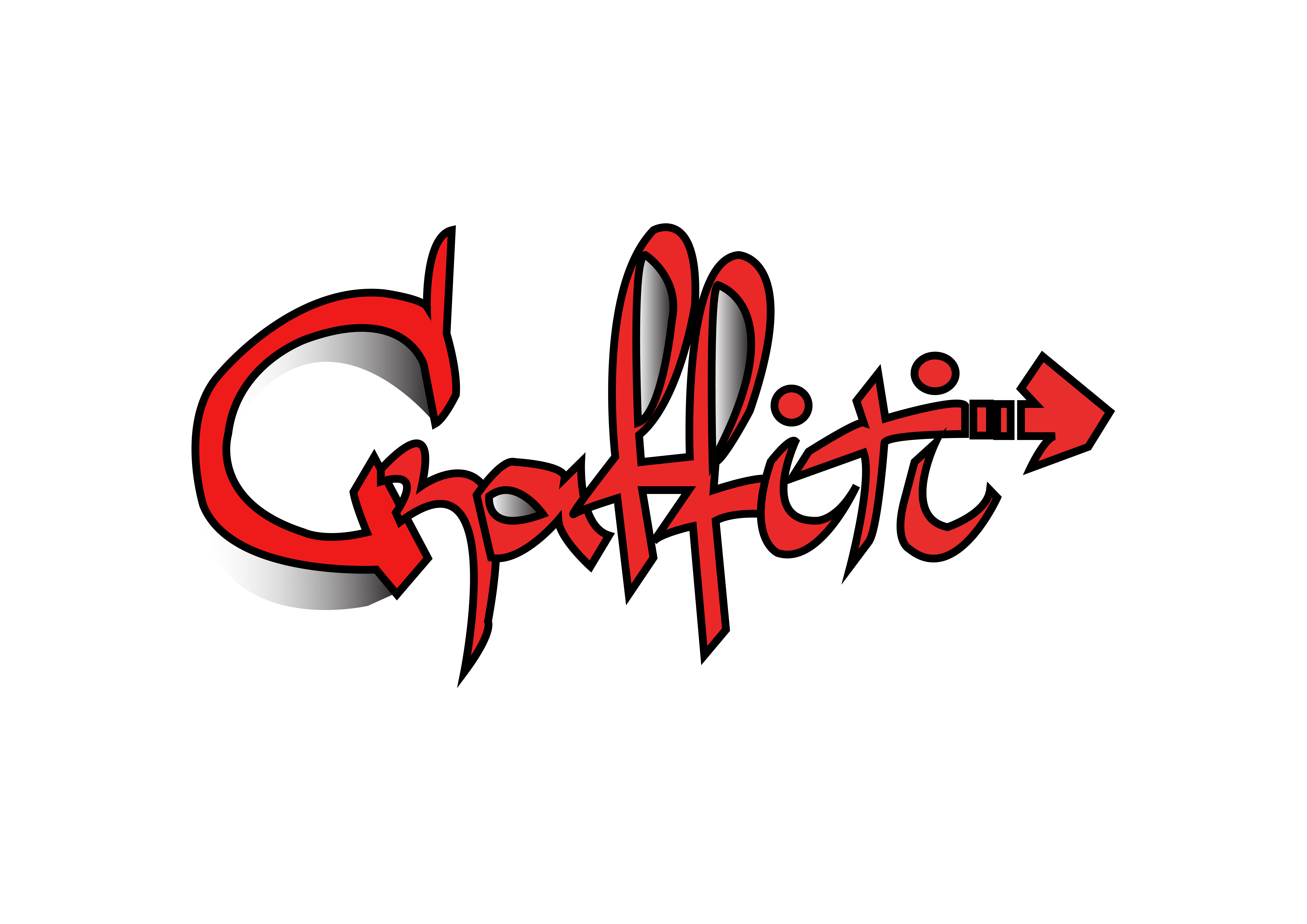 Graffiti text with red and black colors HD Wallpaper