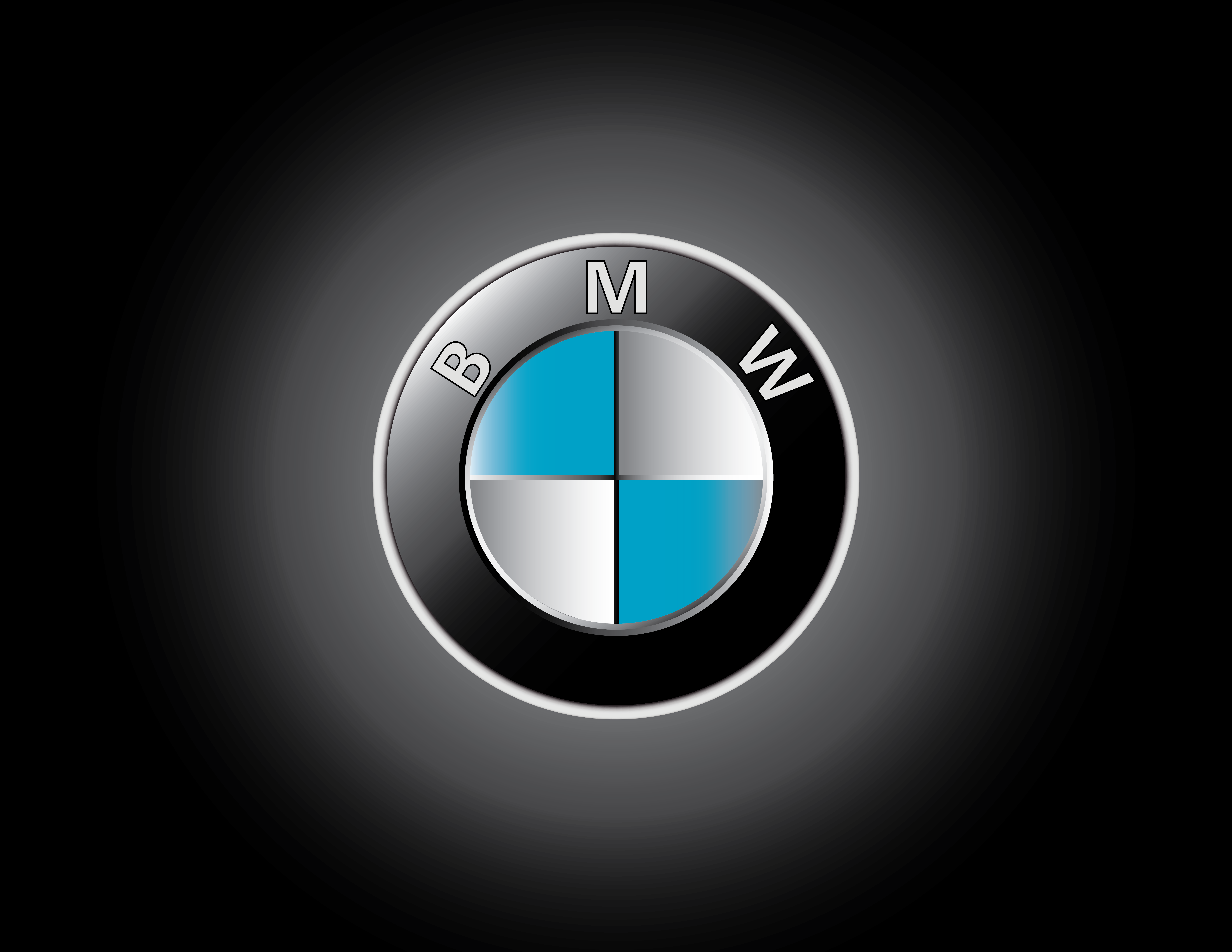 BMW logo on a dark background HD Wallpaper