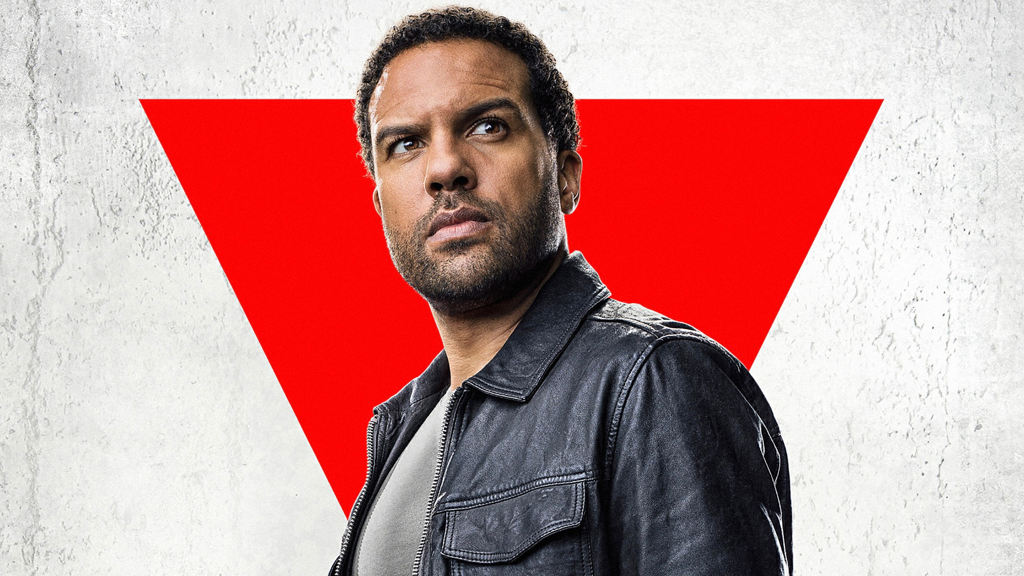 Rick Mason in front of a red triangle HD Wallpaper