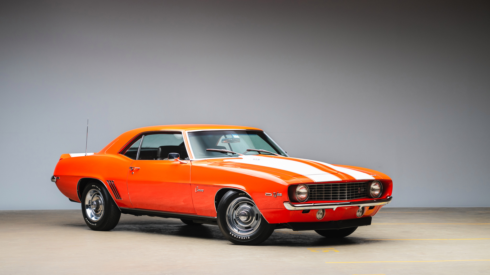 1969 Chevrolet Camaro Z28 Orange Muscle Car HD Wallpaper