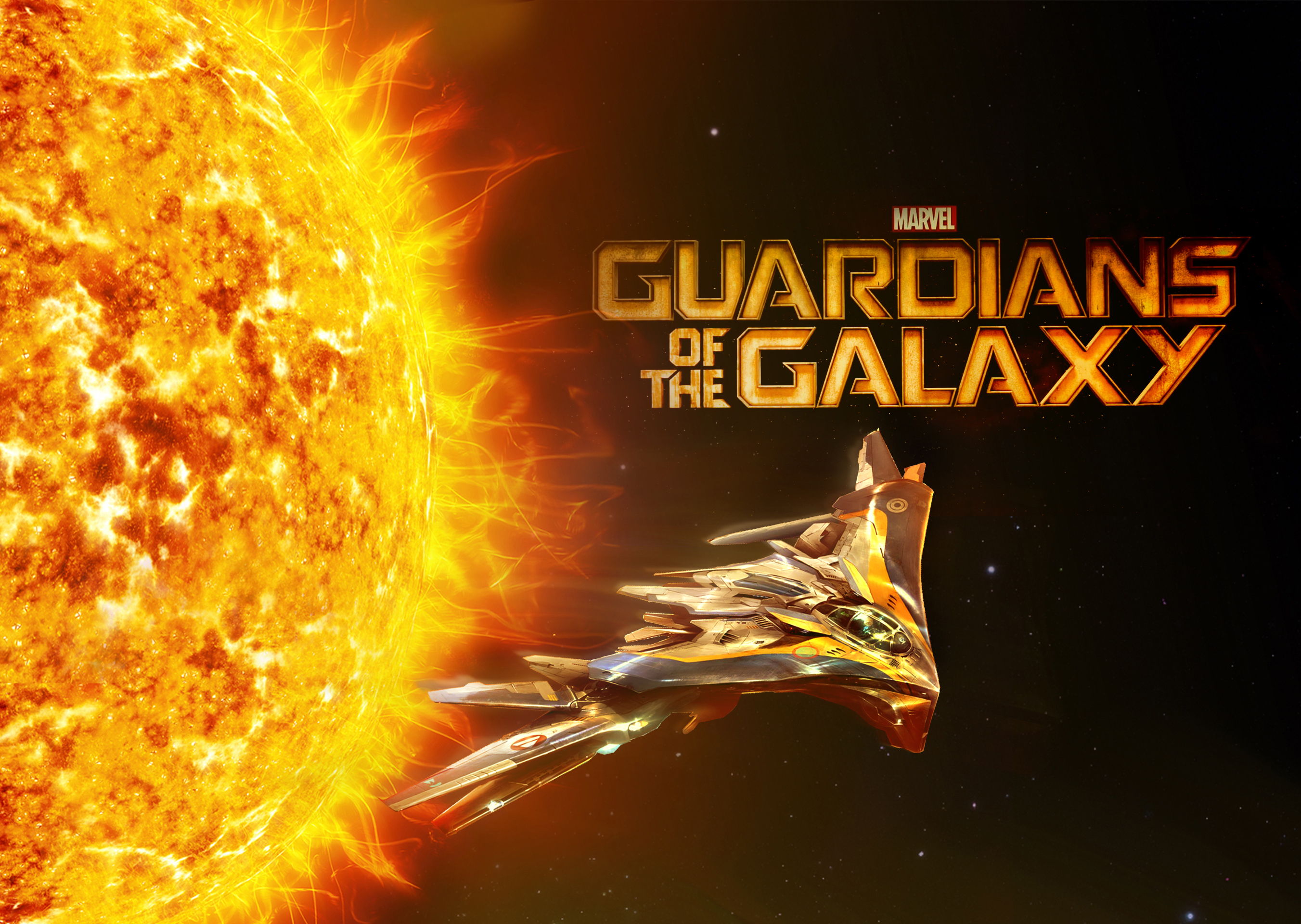 Guardians of the Galaxy Sun Spaceship HD Wallpaper