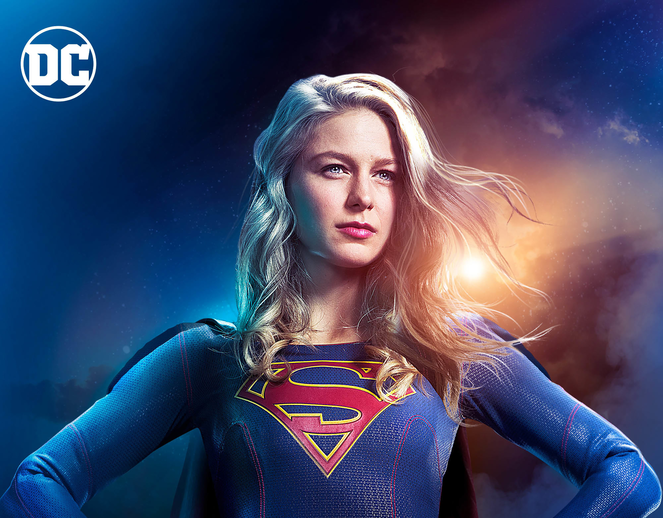 Supergirl and DC Comics Logo HD Wallpaper