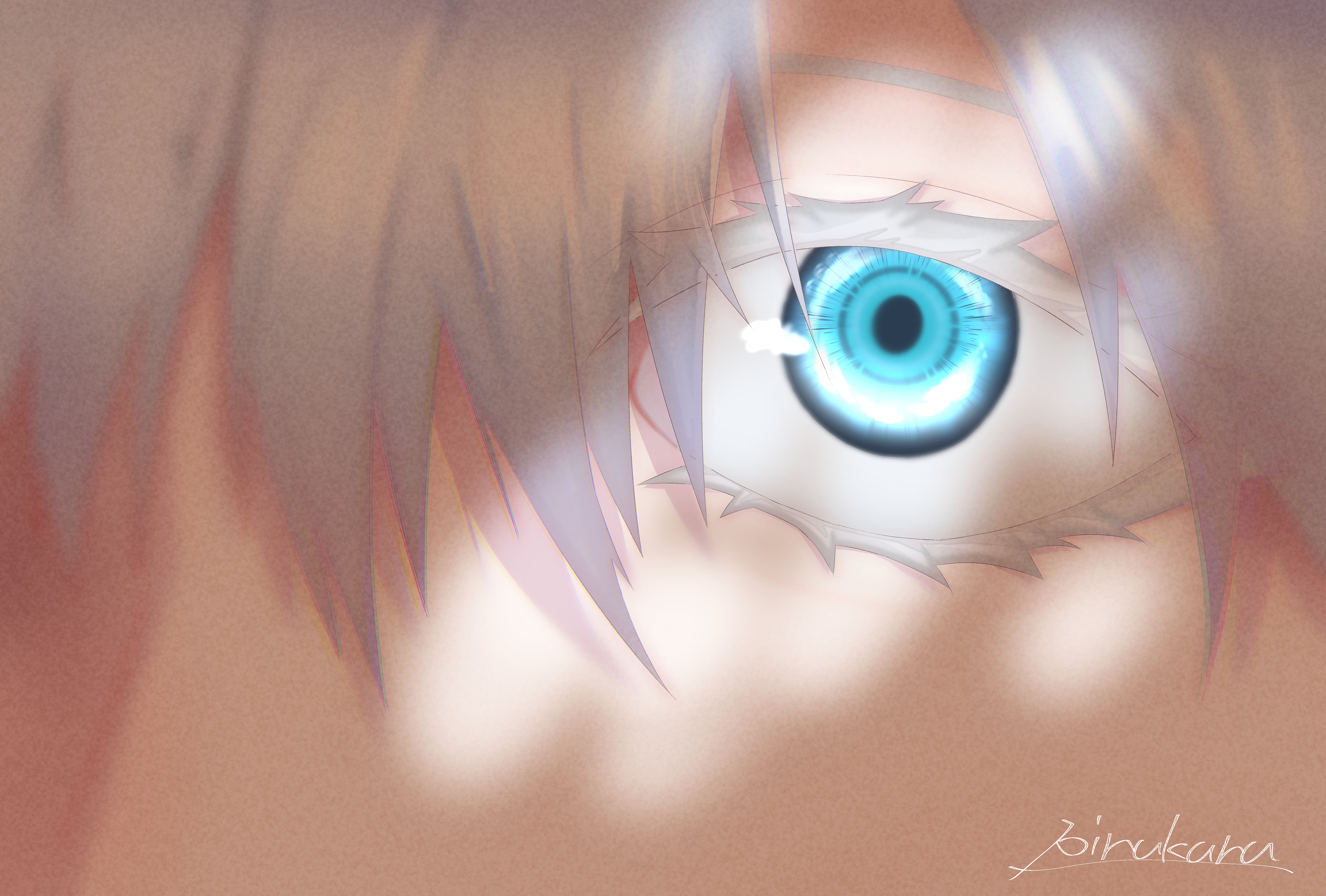 Satoru Gojo's striking blue eye HD Wallpaper