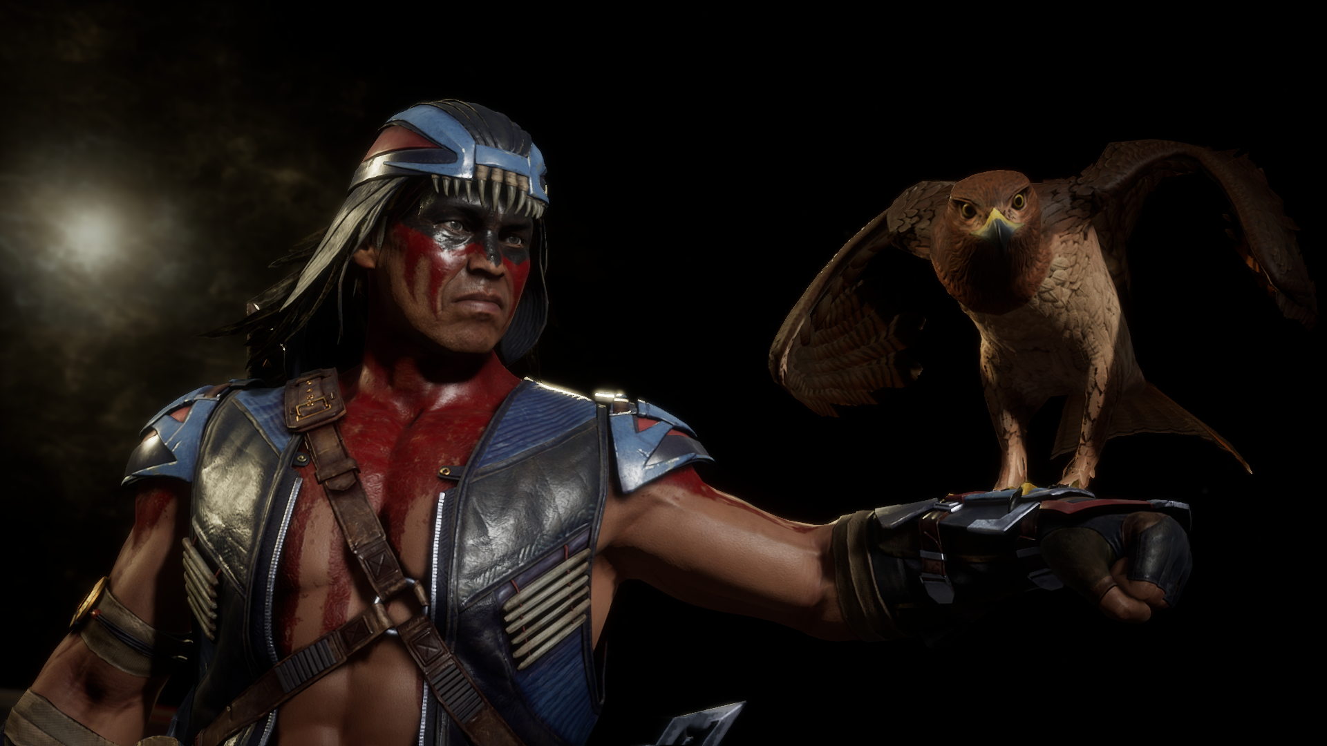 Nightwolf with a hawk in Mortal Kombat HD Wallpaper