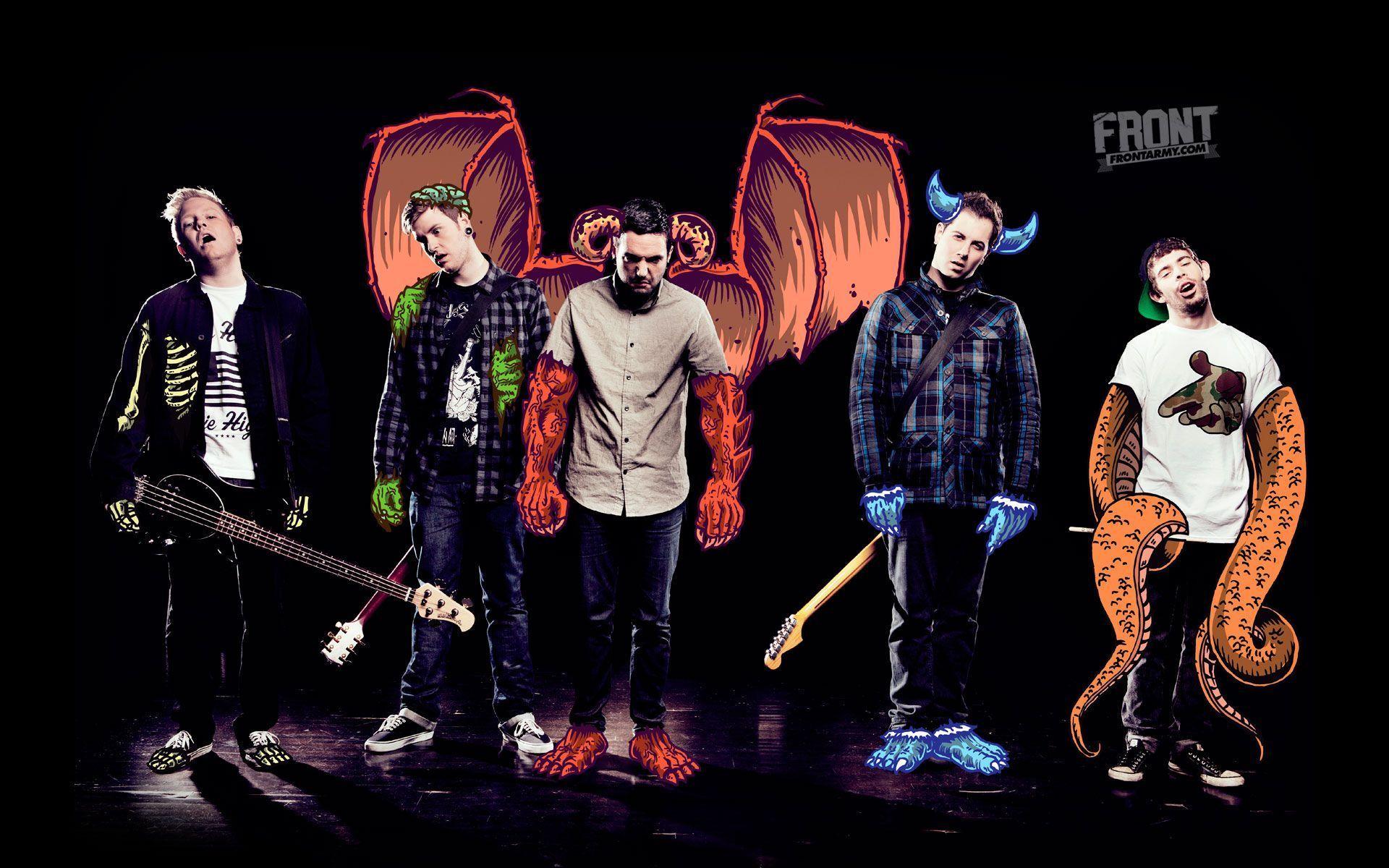 A Day To Remember band members with monster costumes HD Wallpaper