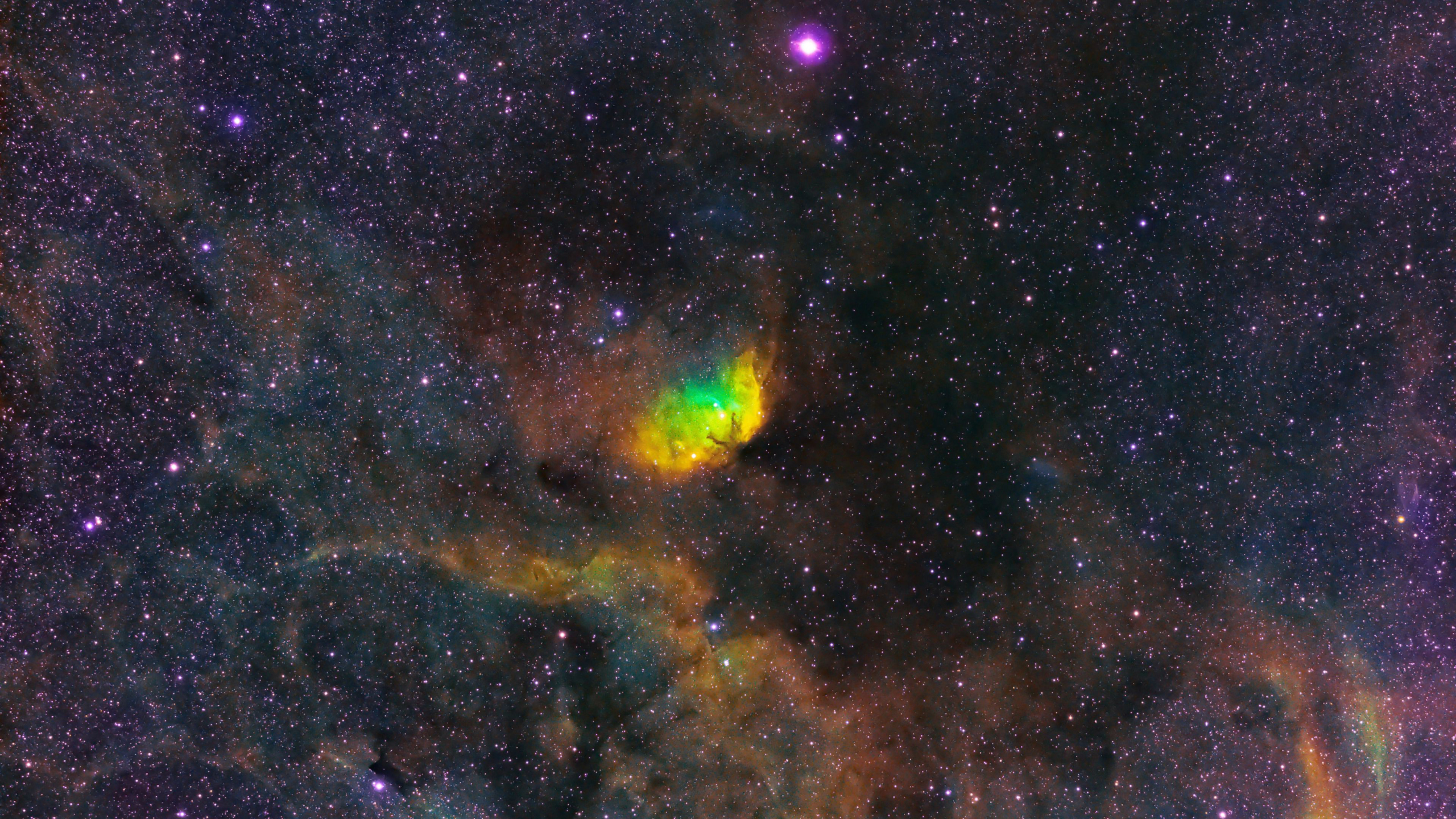 Colorful Nebula and Stars in Deep Space HD Wallpaper