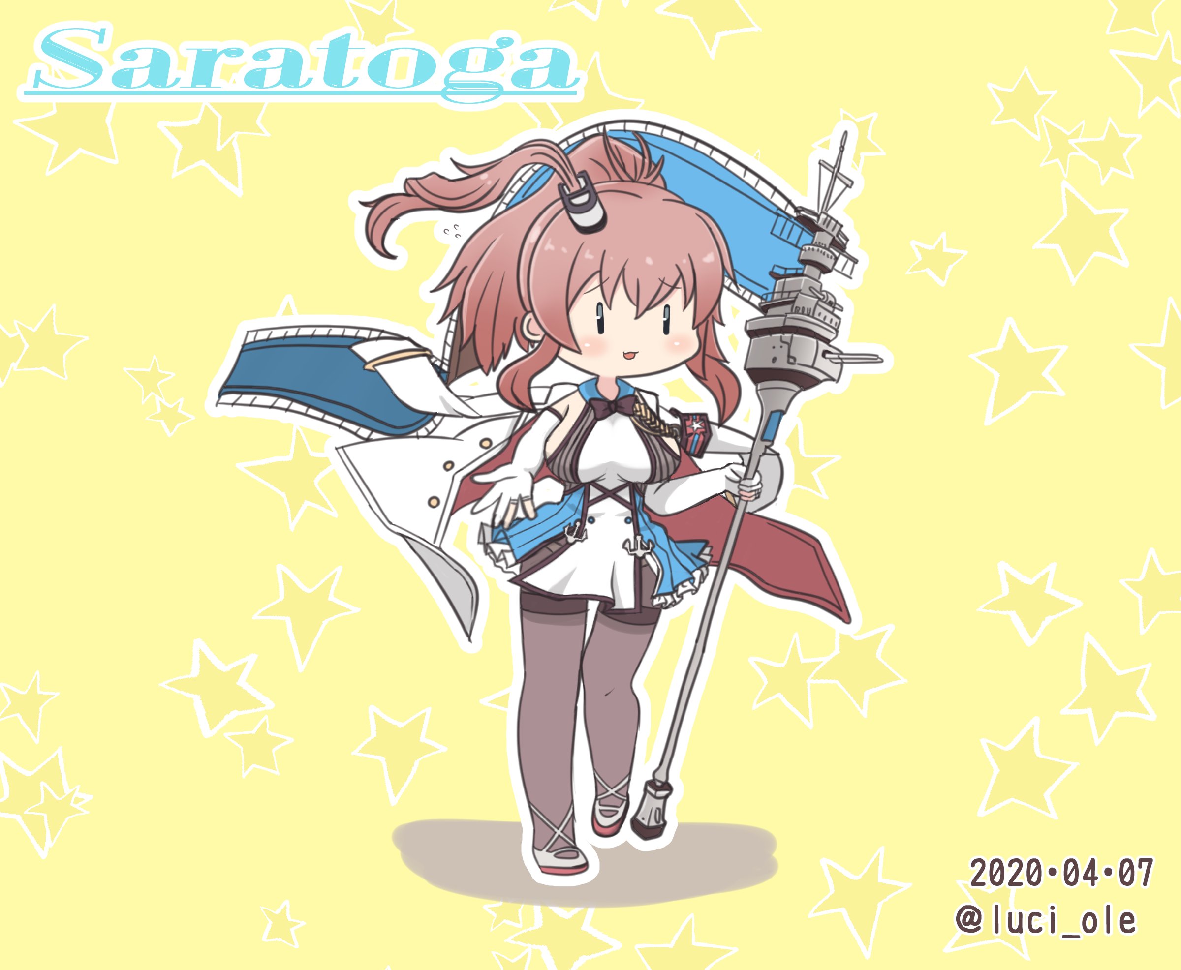 Saratoga from Azur Lane and Kantai Collection HD Wallpaper