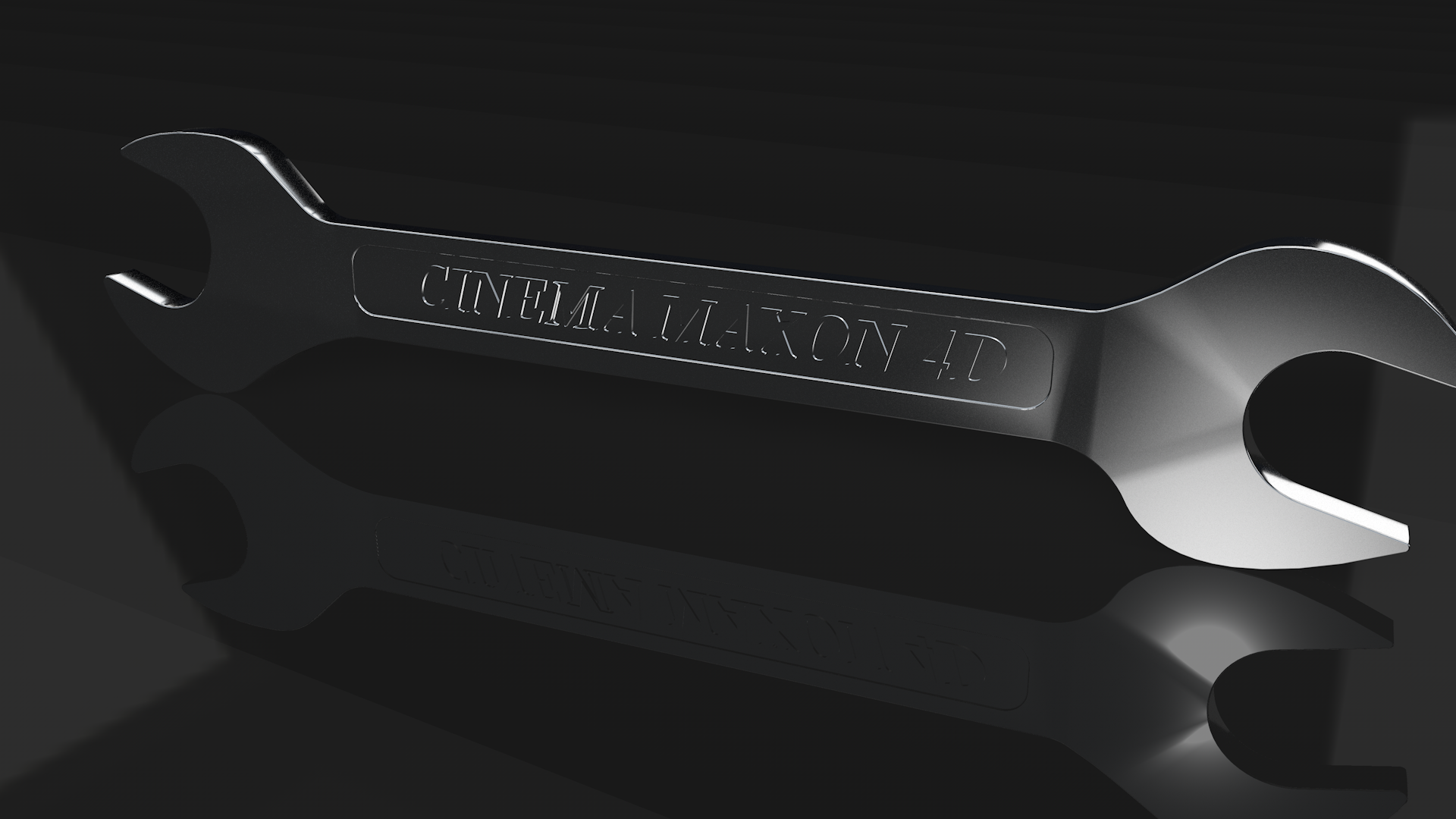 Cinema 4D wrench with reflection HD Wallpaper