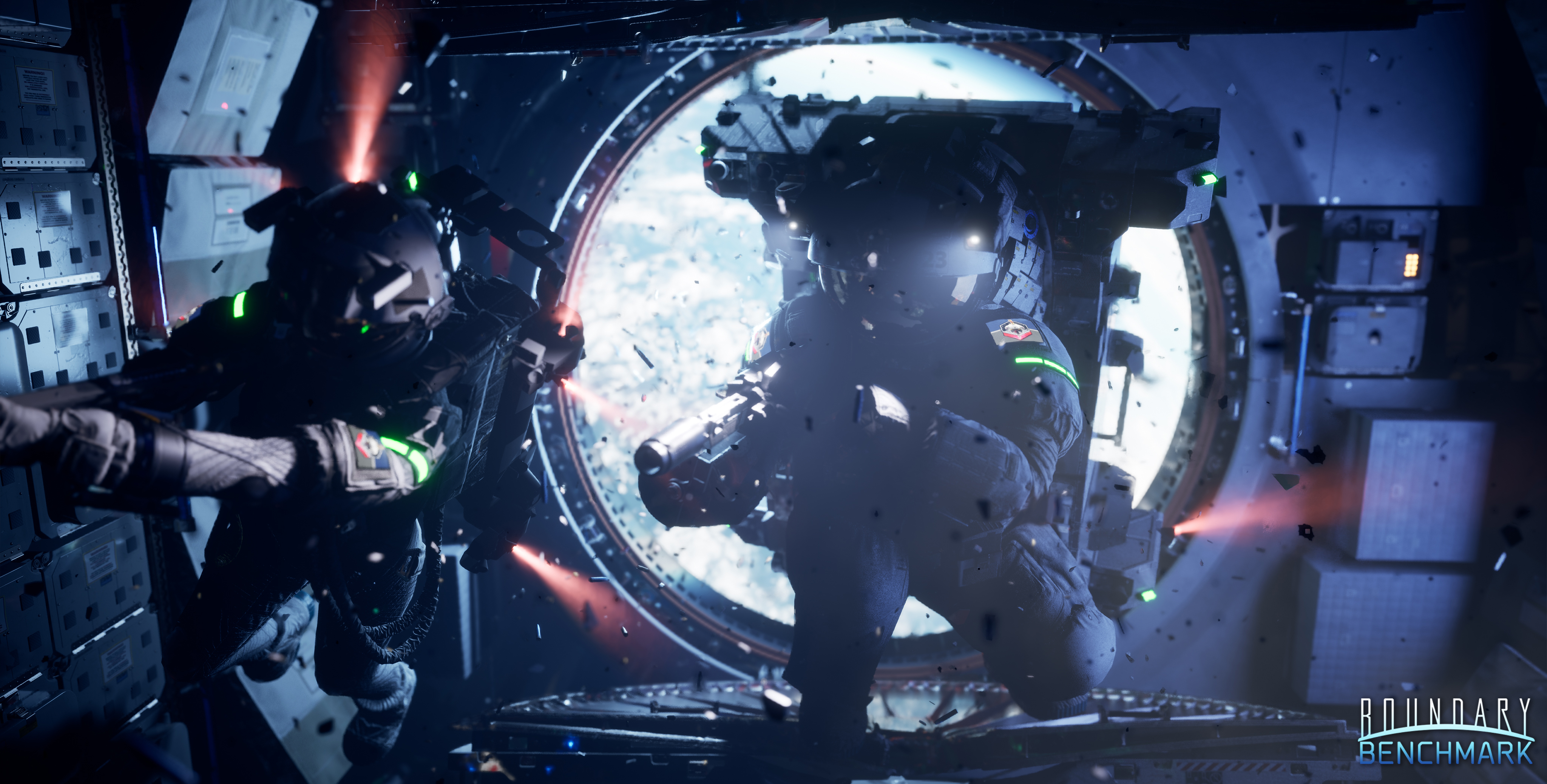 Boundary video game astronauts in space combat HD Wallpaper