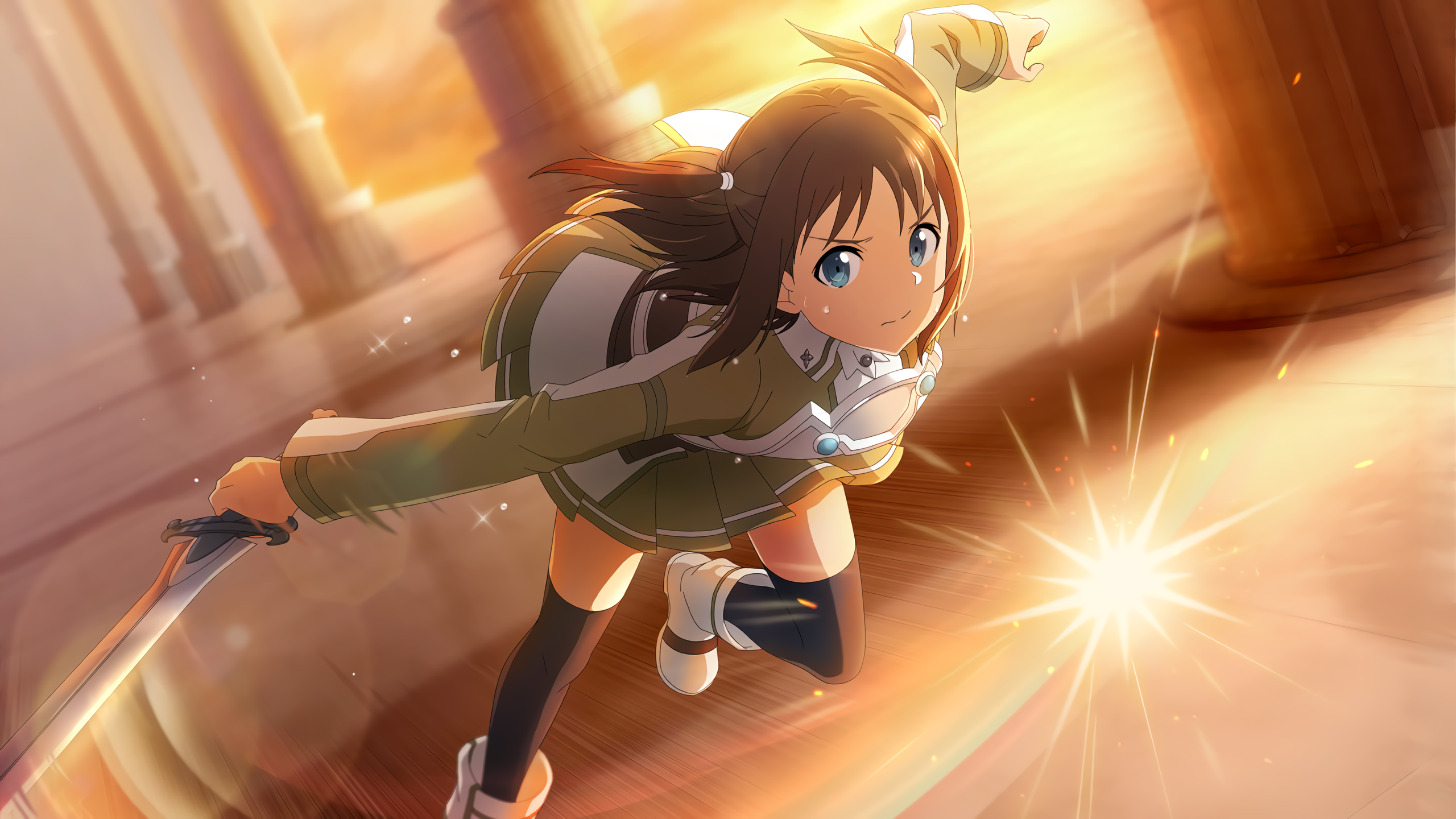 Sword Art Online girl with sword HD Wallpaper