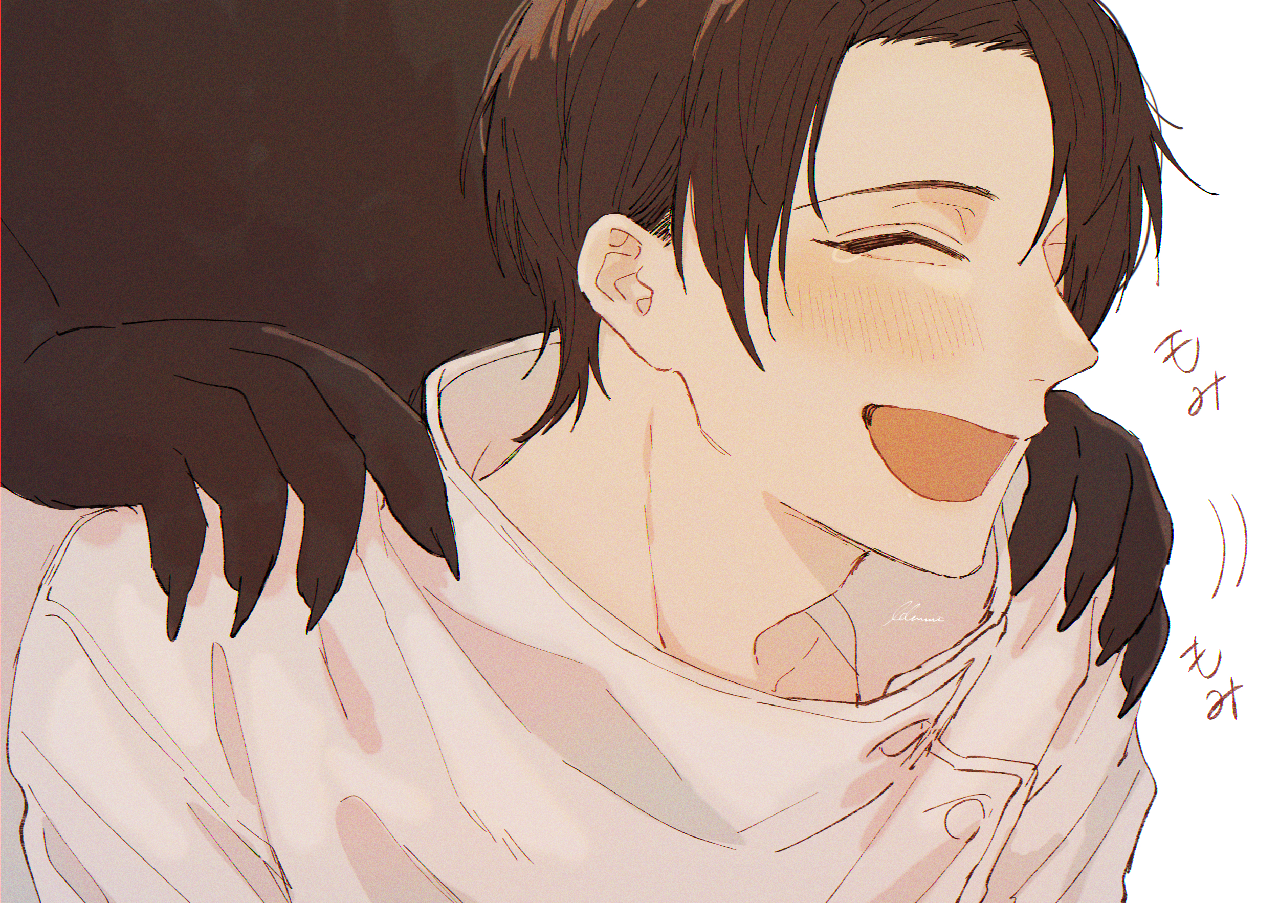 Yuta Okkotsu with a dark hand on his shoulder HD Wallpaper