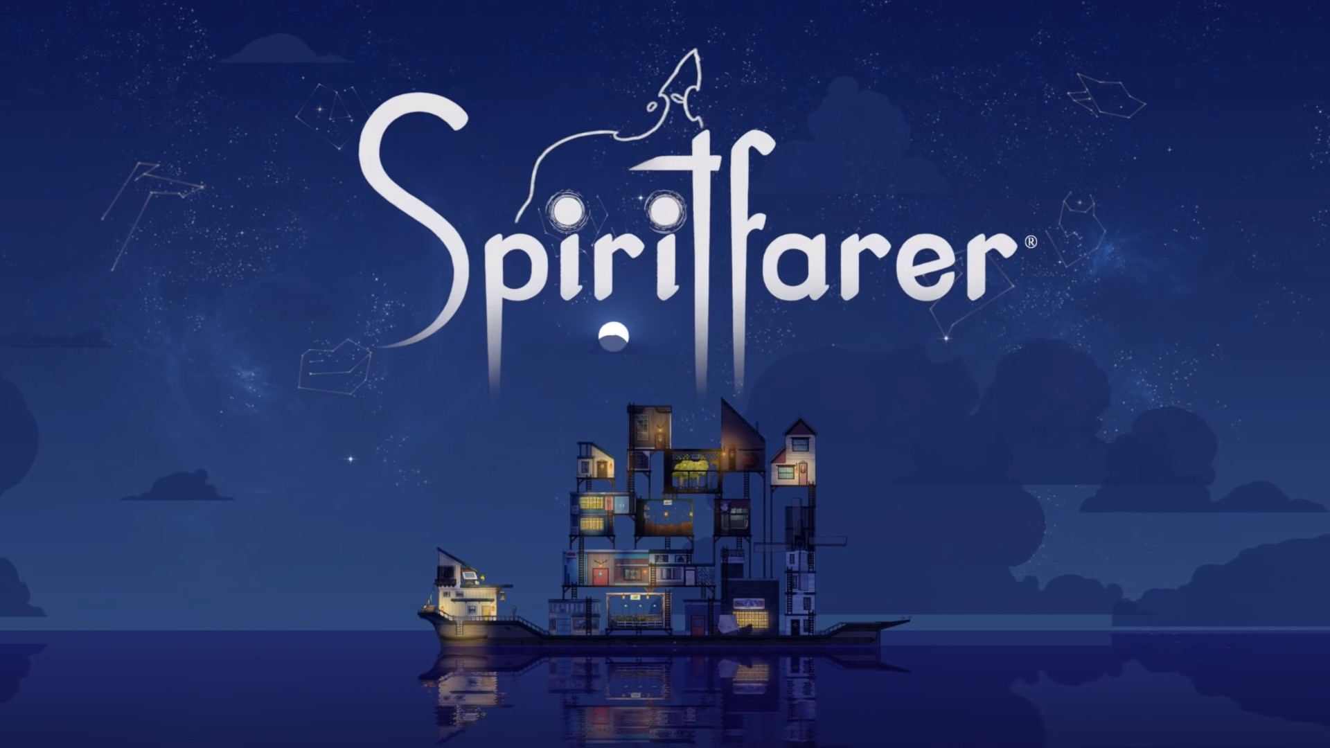 Spiritfarer game logo with a boat HD Wallpaper