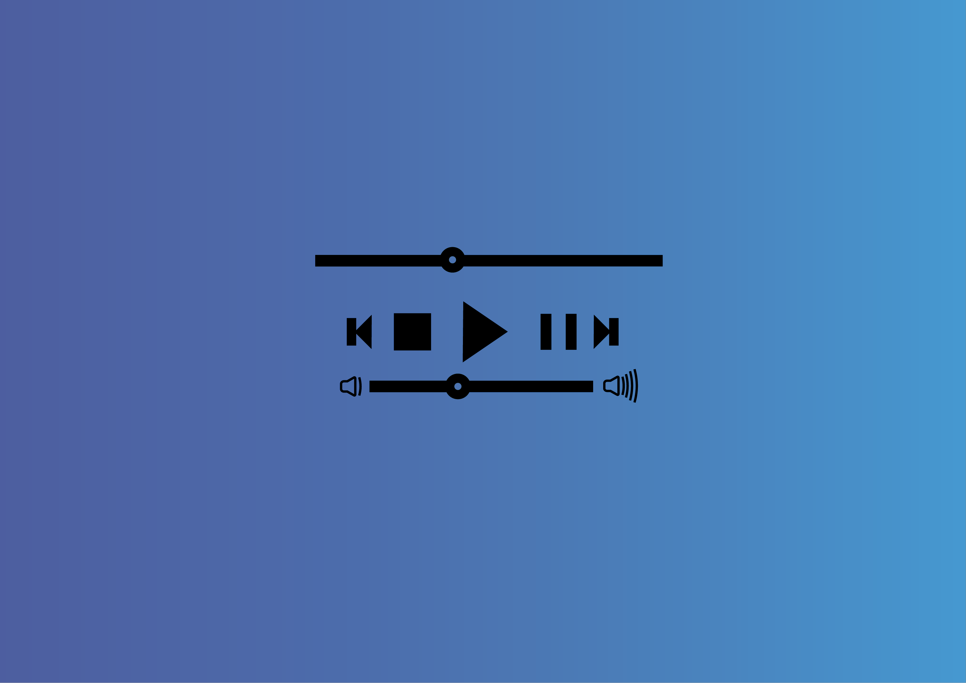 Media player controls with sliders HD Wallpaper