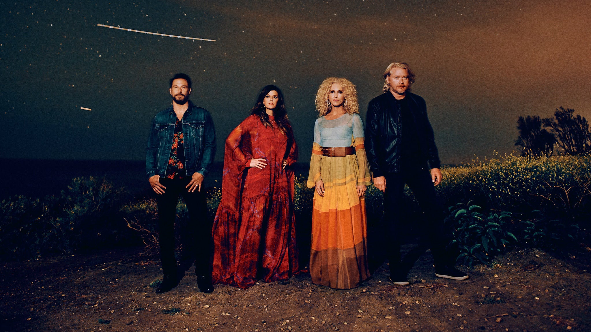 Little Big Town standing under the night sky HD Wallpaper