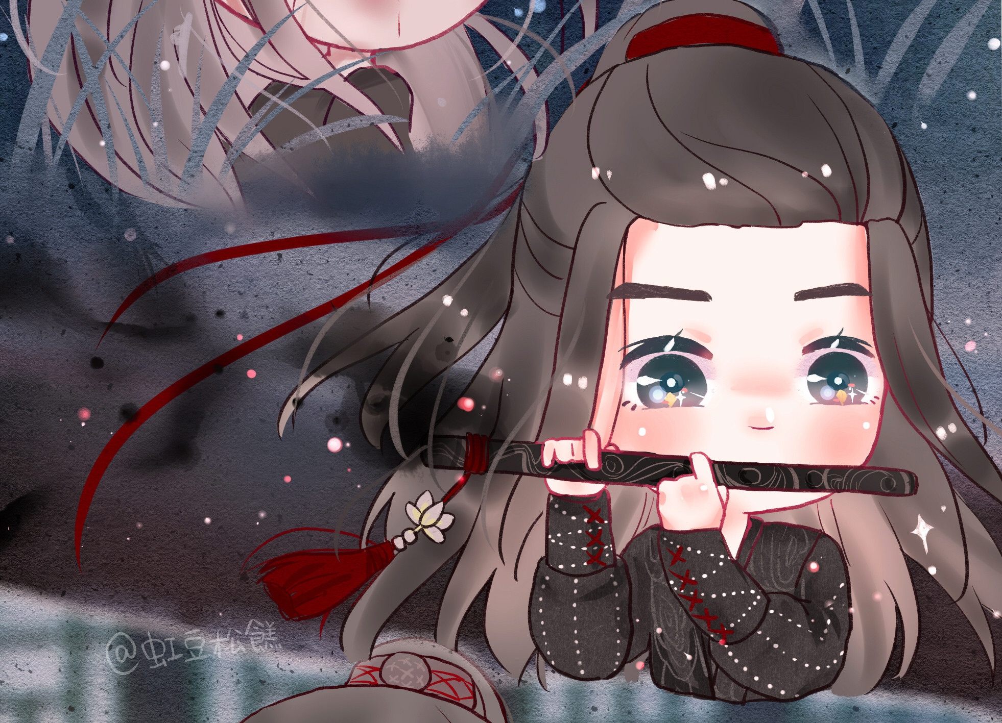 Wei Wuxian playing the flute from Mo Dao Zu Shi HD Wallpaper