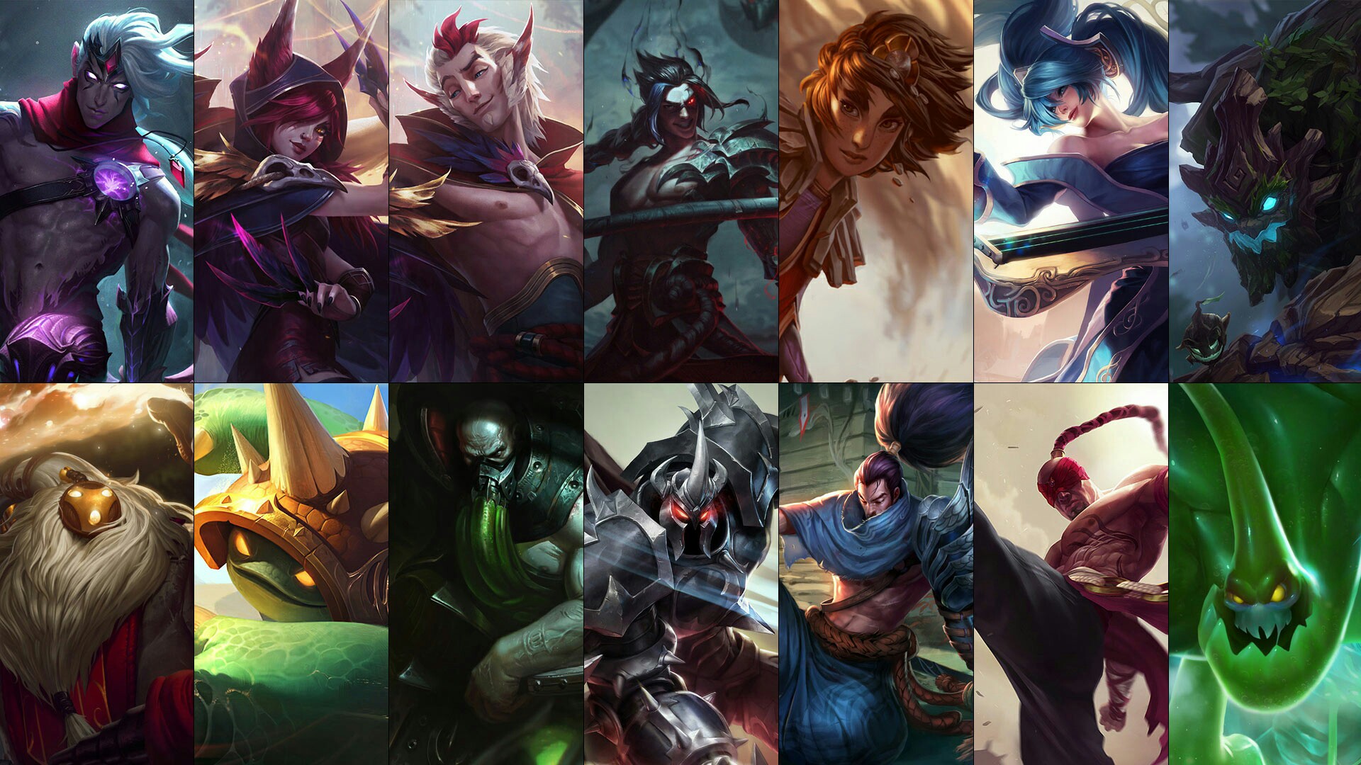 League of Legends champions collage HD Wallpaper