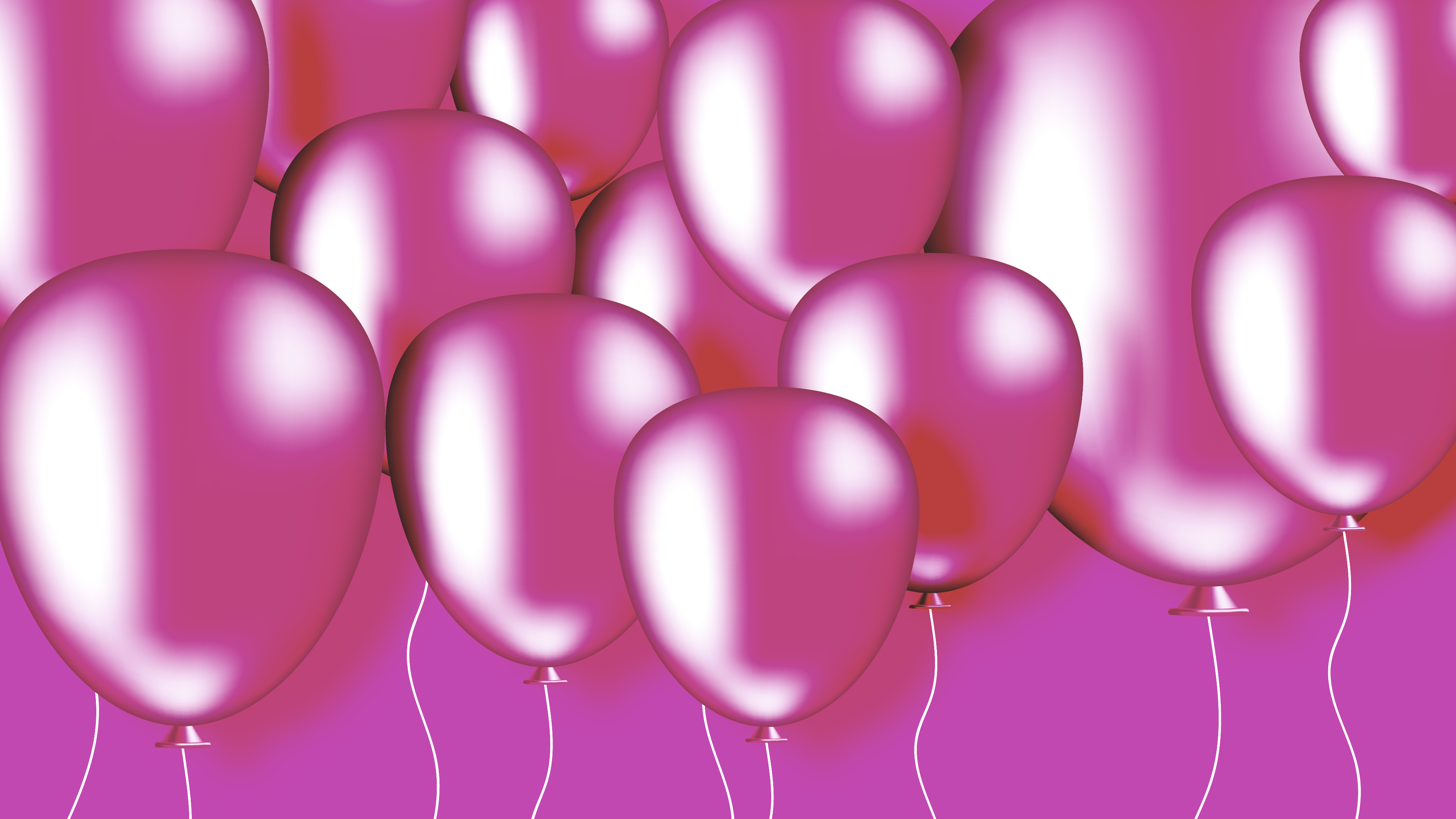 Pink balloons on a pink background HD Wallpaper