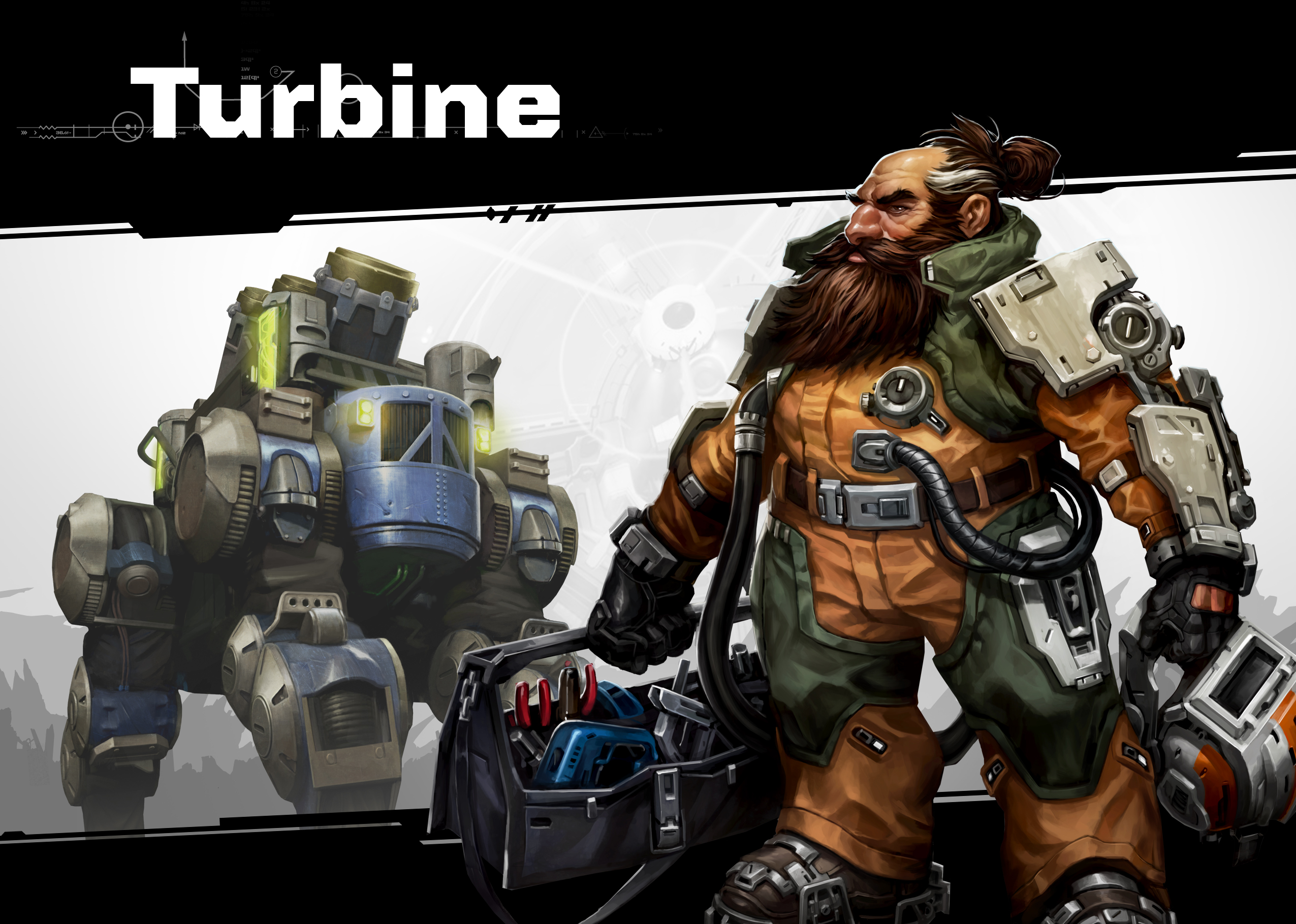 Turbine: A Dwarf Mechanic and his Mech HD Wallpaper
