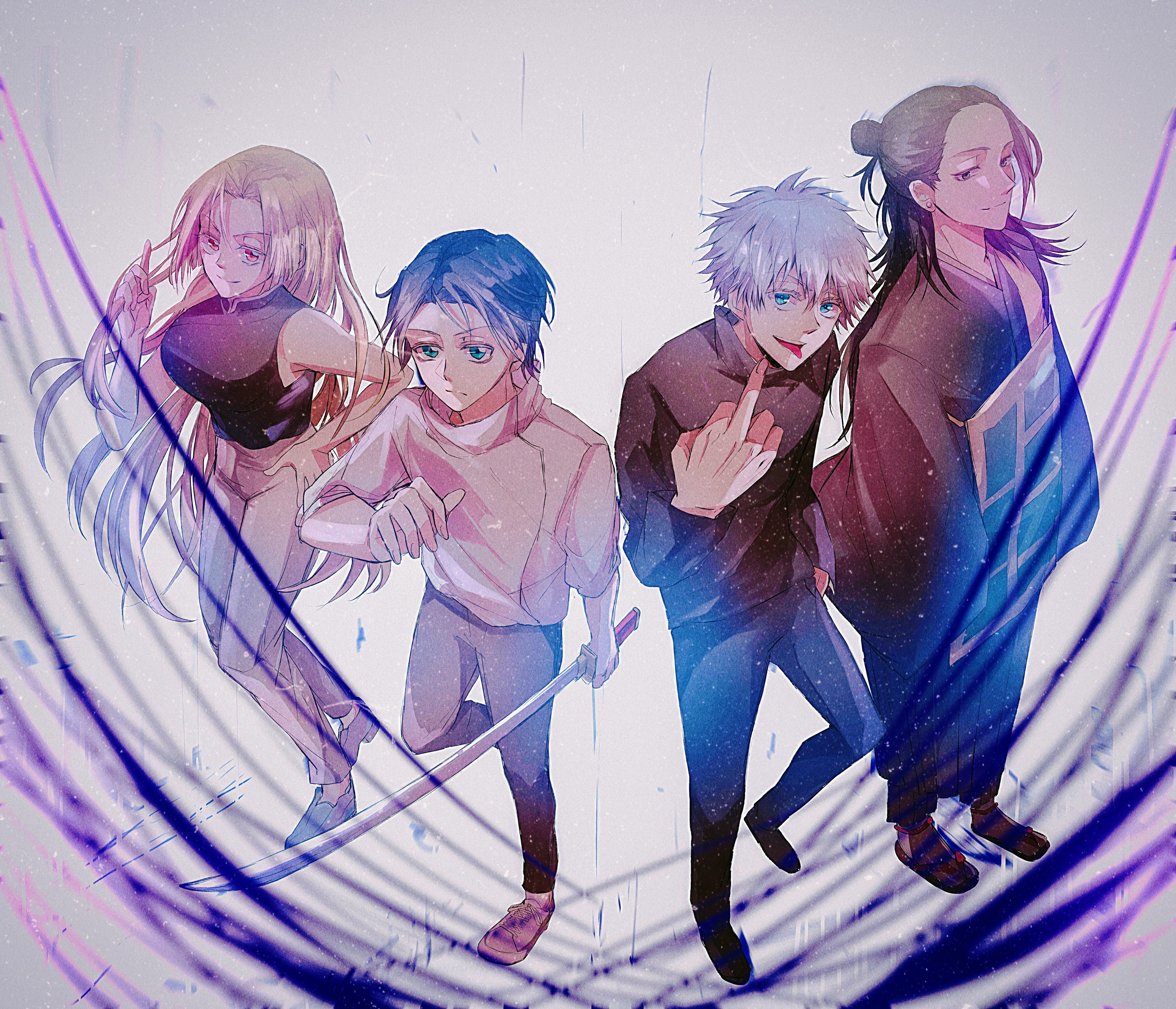 Yuki Tsukumo, Satoru Gojo, Suguru Geto, Yuta Okkotsu HD Wallpaper
