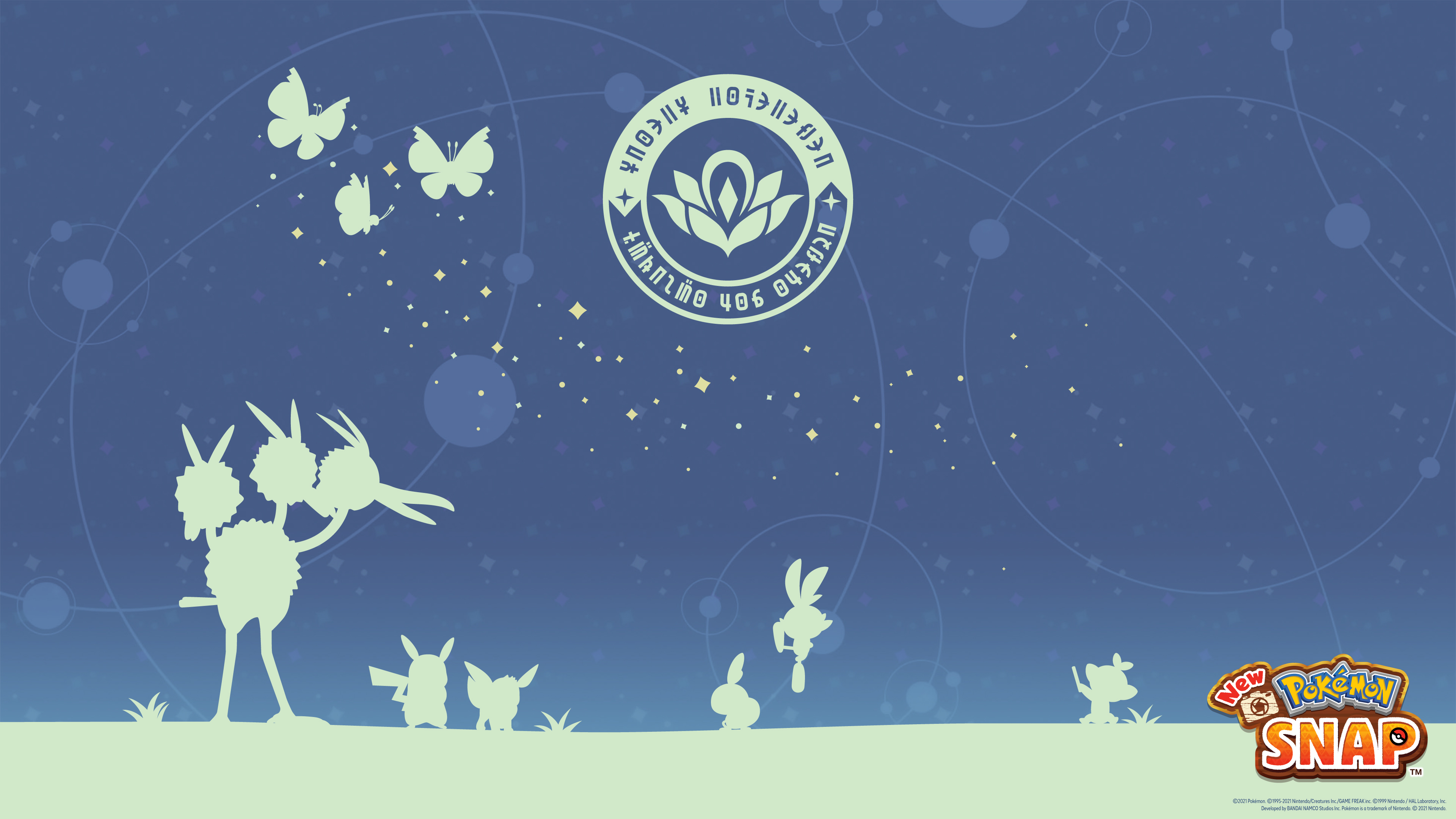 New Pokemon Snap with Pokemon silhouettes HD Wallpaper