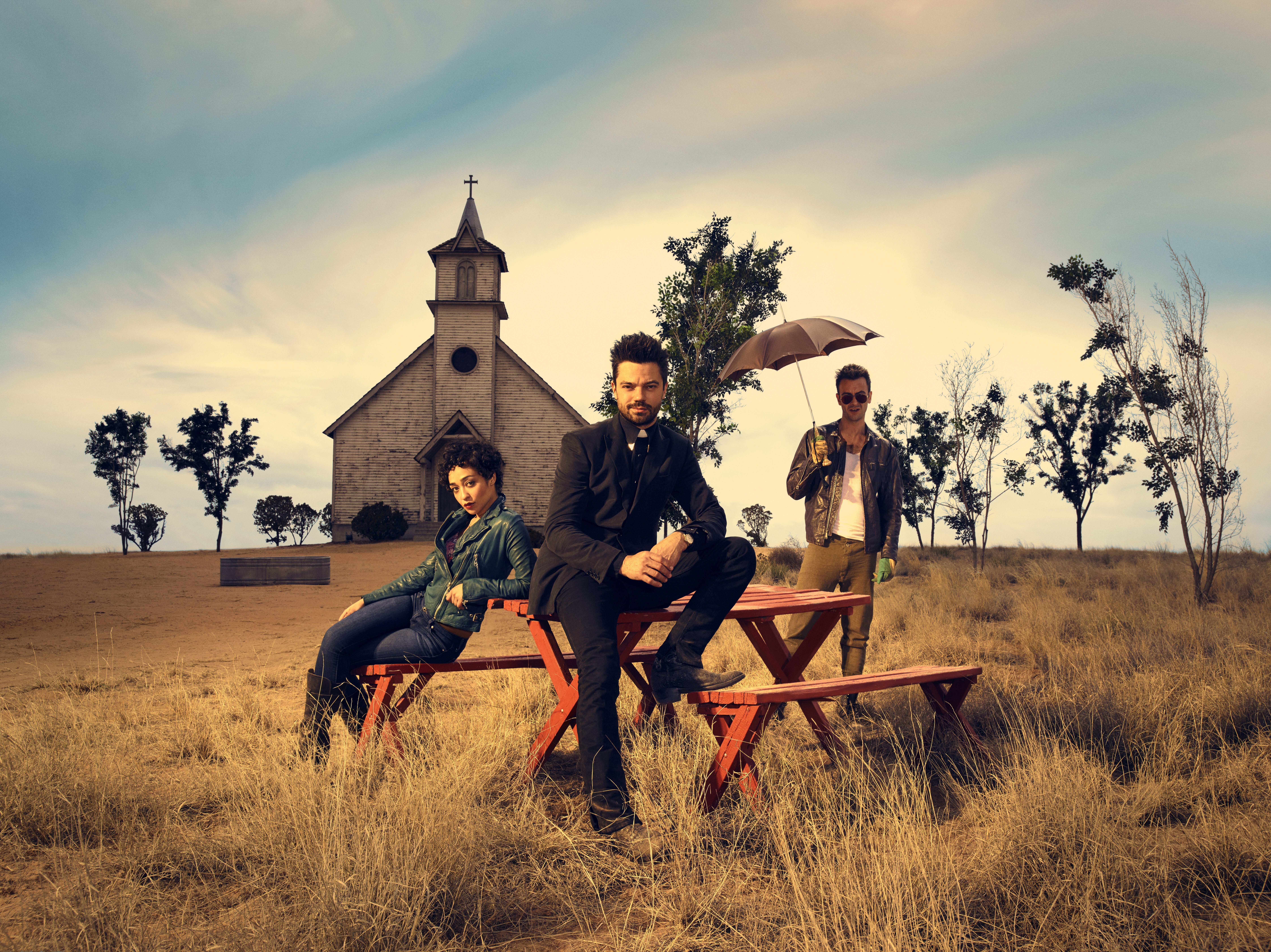 Jesse Custer, Tulip OHare, and Cassidy from Preacher HD Wallpaper