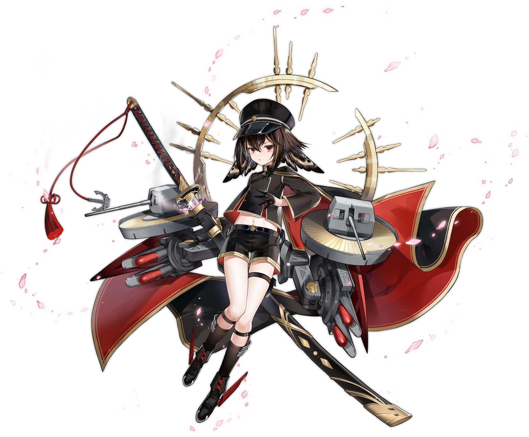 Oite from Azur Lane with ship parts HD Wallpaper