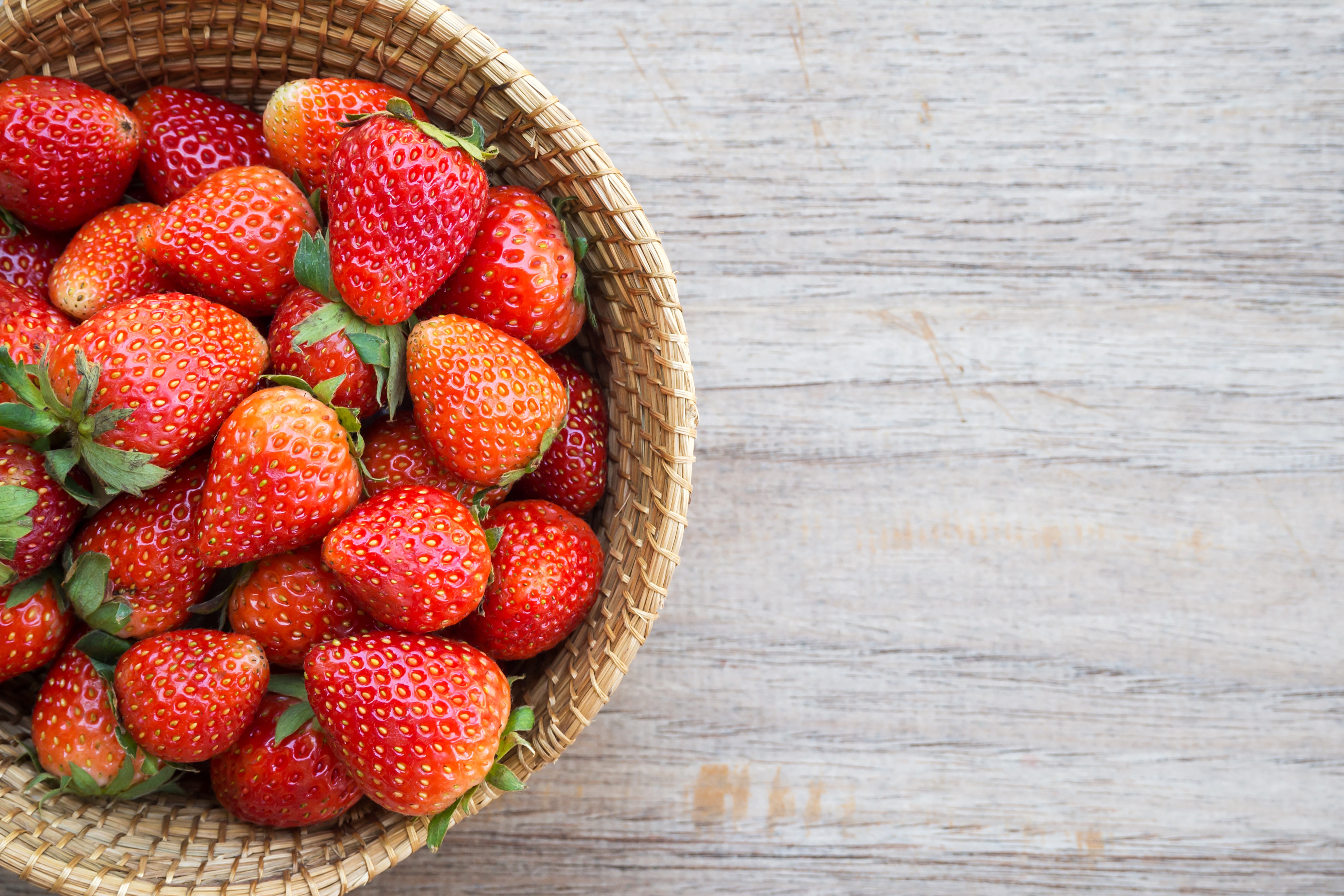 Basket of Strawberries 4K HD Wallpaper